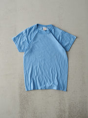 Vintage 80s Baby Blue Blank Baby Tee (XS)