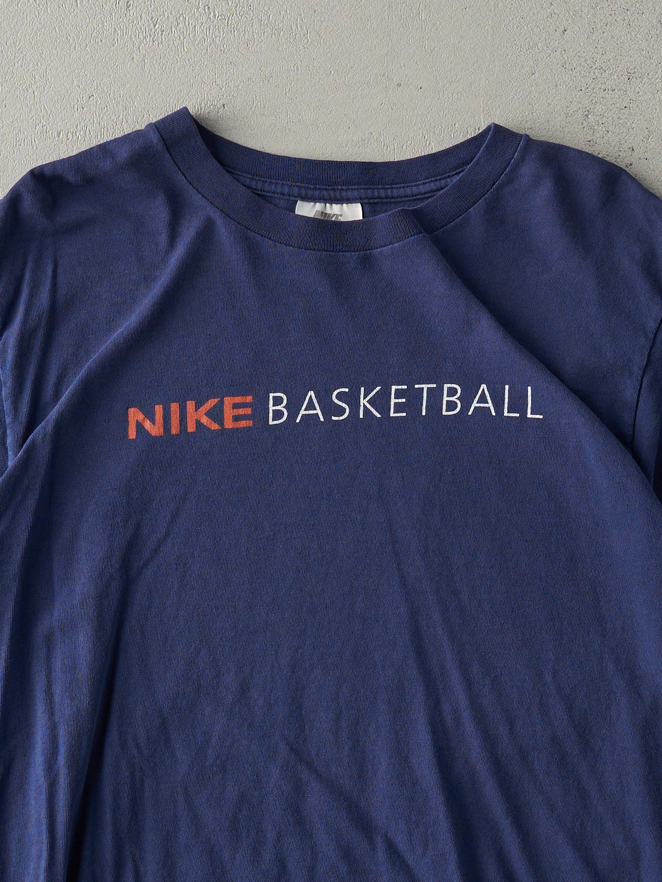 Vintage 90s Navy Nike Basketball Tee (S)