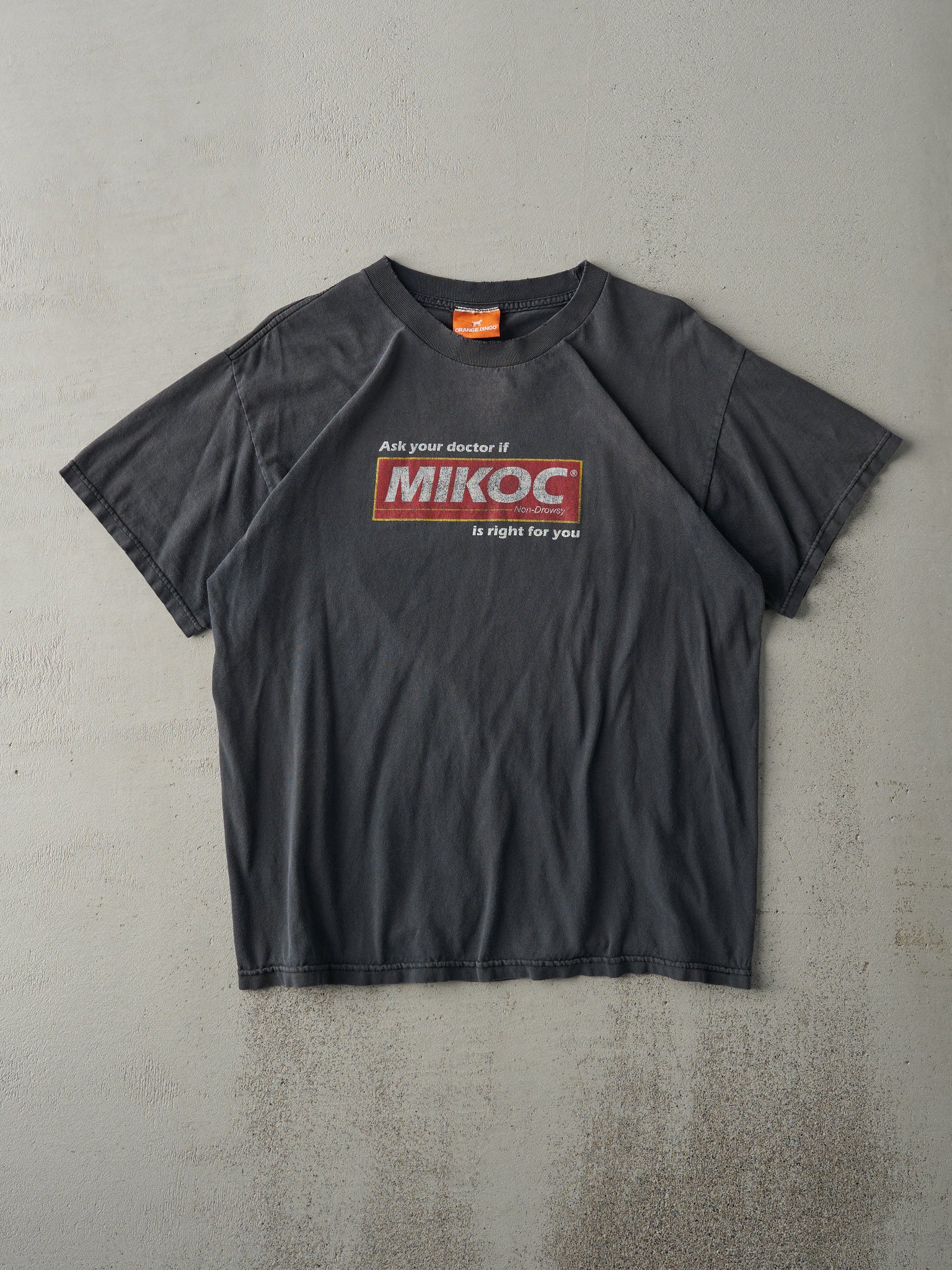 Vintage Y2K Faded Black "Ask Your Doctor if Mikoc" Tee (M)