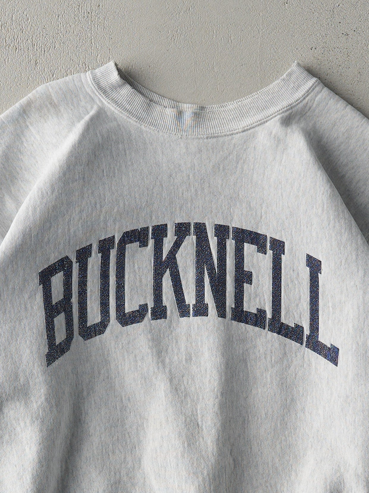 Vintage 90s Grey Bucknell University Boxy Crewneck (L)