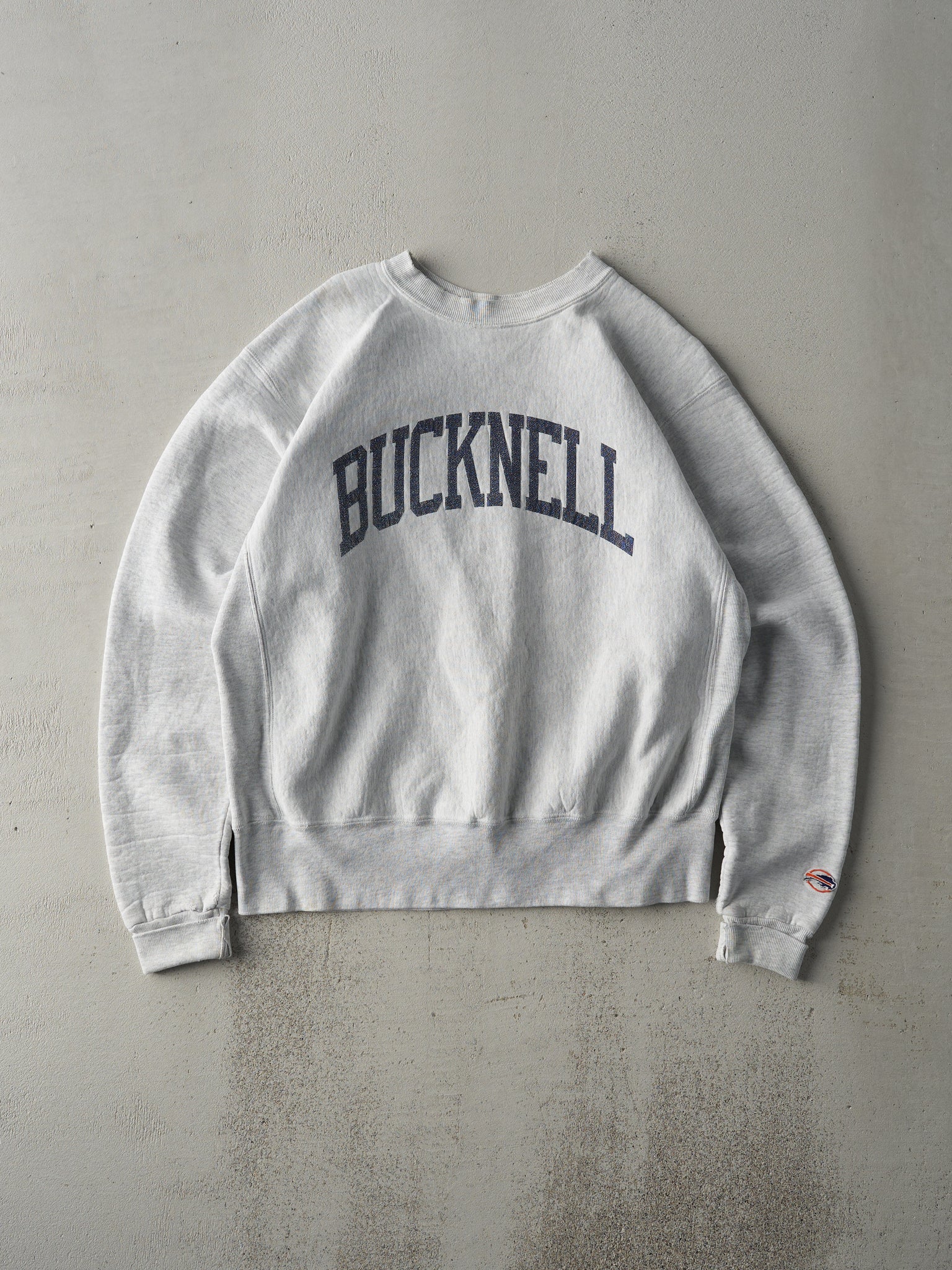 Vintage 90s Grey Bucknell University Boxy Crewneck (L)