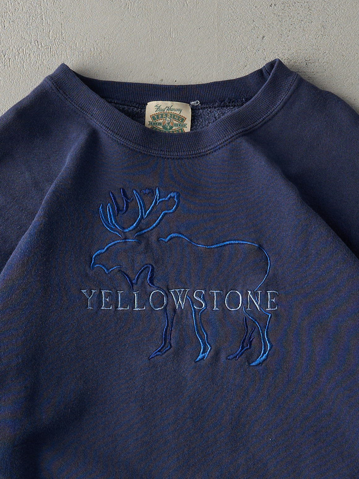 Vintage 90s Blue Yellowstone Embroidered Crewneck (L)