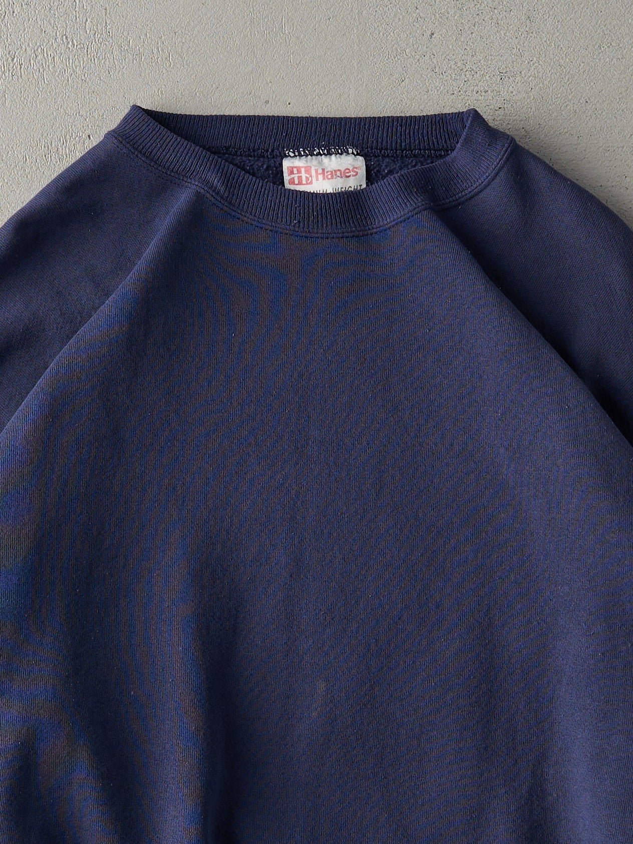 Vintage 90s Navy Blue Blank Boxy Crewneck (L)