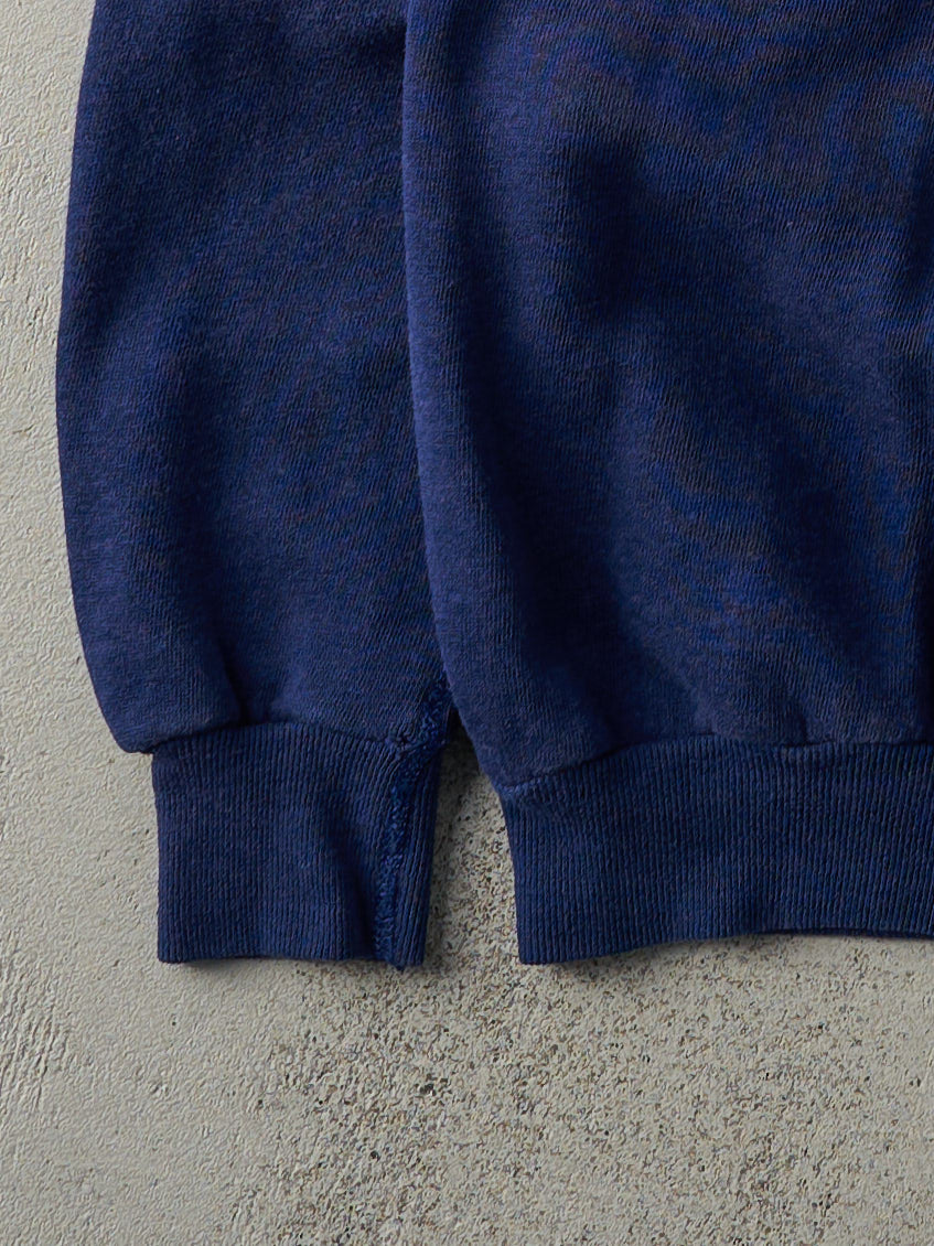 Vintage 80s Navy Blue Blank Crewneck (M)