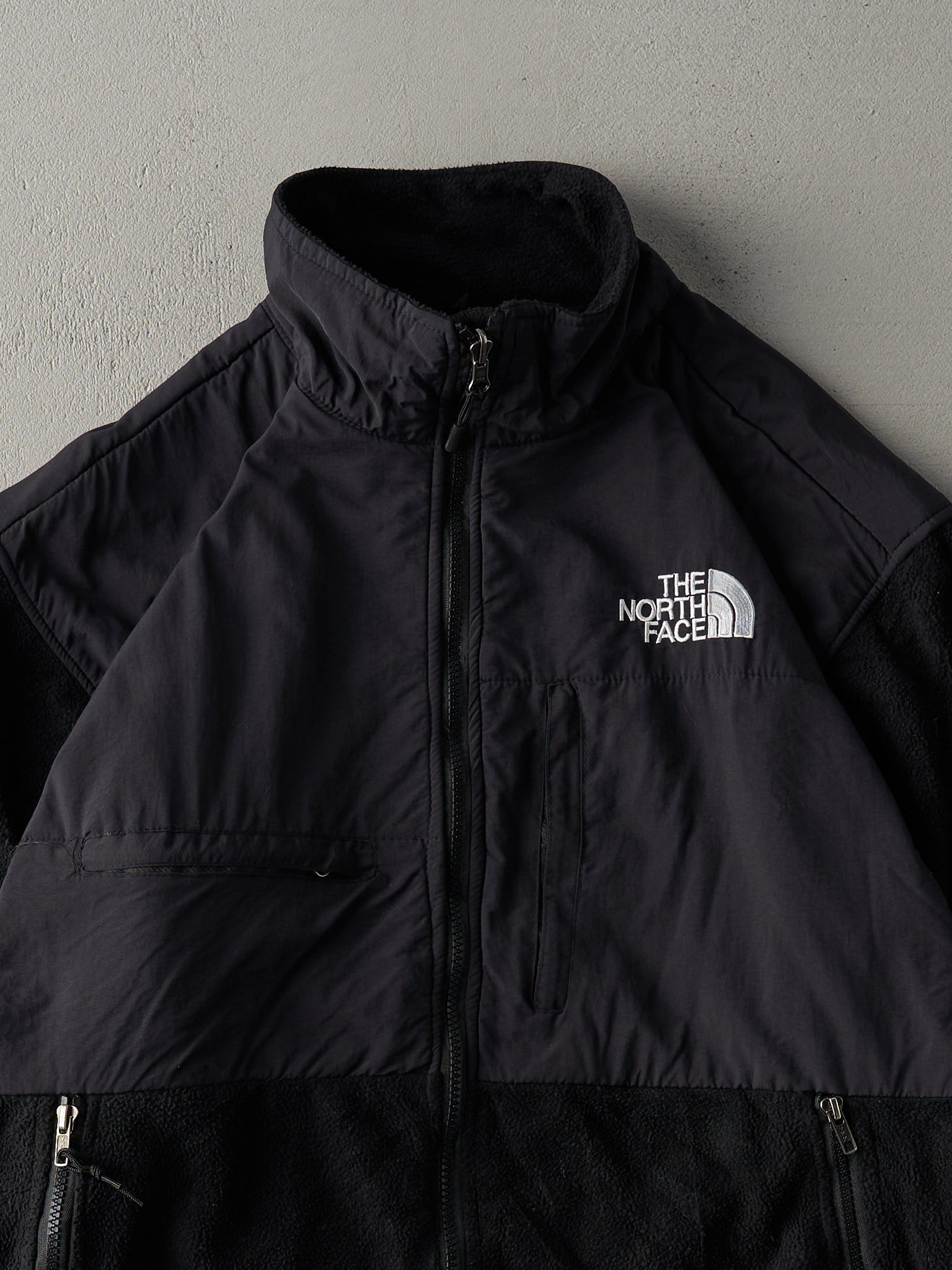 Vintage 90s Black The North Face Denali Fleece Jacket (M)