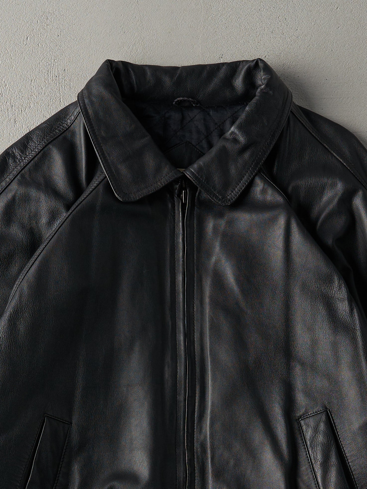 Vintage 90s Black Joes Casual Leather Jacket (M/L)