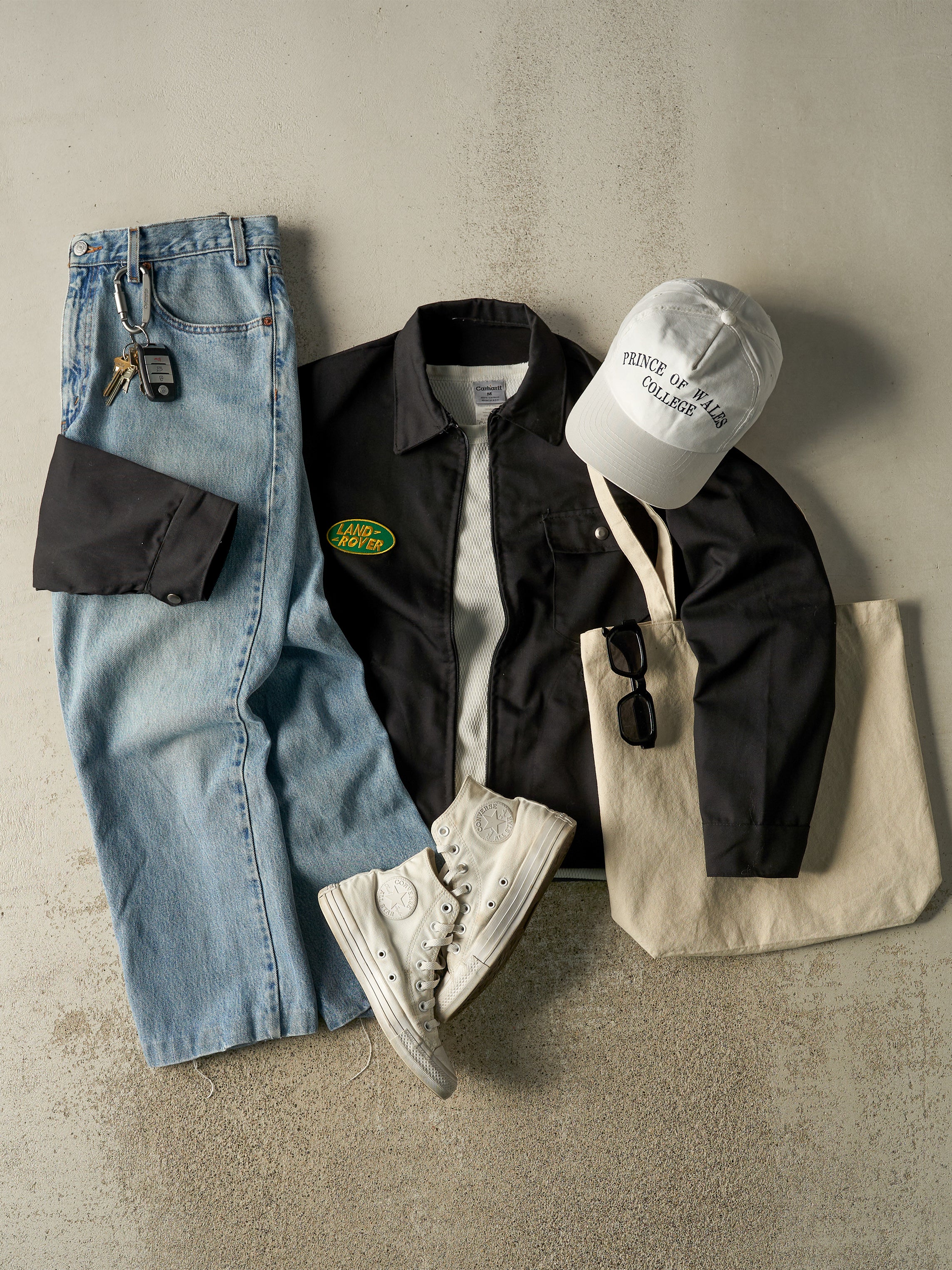 Vintage 80s Black Land Rover Work Jacket (S/M)