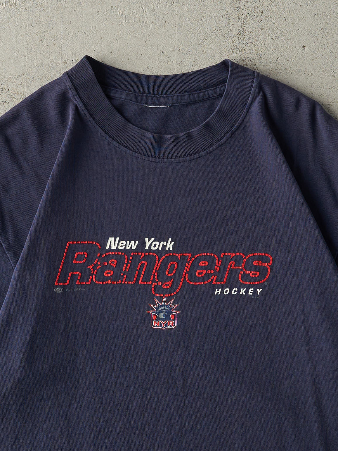 Vintage Y2K Navy Blue New York Rangers Tee (M)