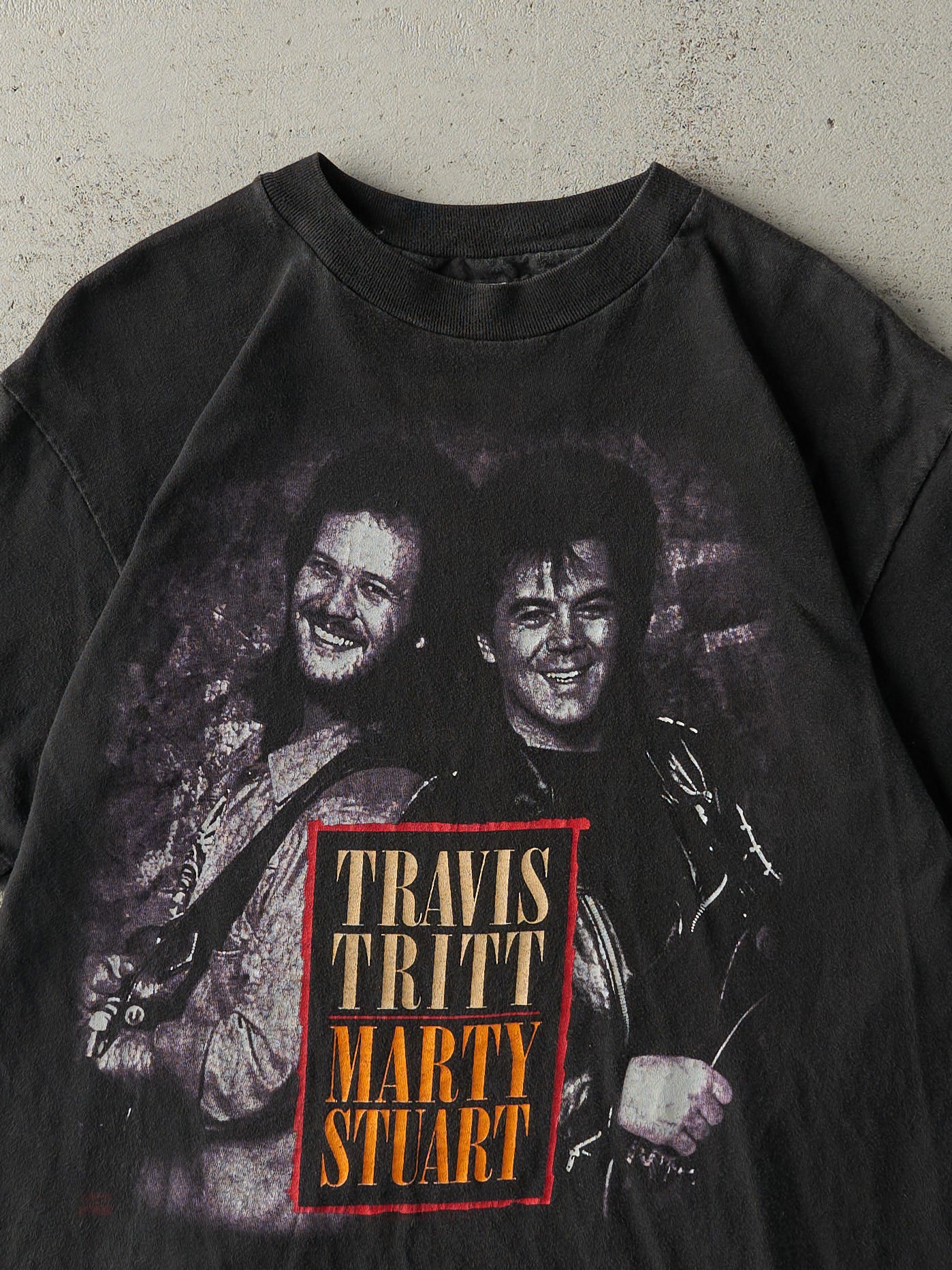 Vintage 92' Black Travis Tritt x Marty Stuart No Hats Tour Single Stitch Tee (S)