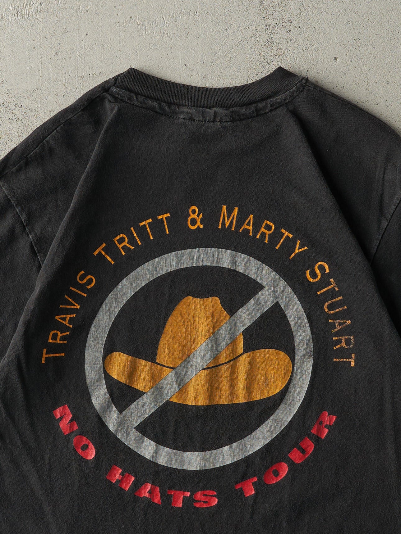 Vintage 92' Black Travis Tritt x Marty Stuart No Hats Tour Single Stitch Tee (S)