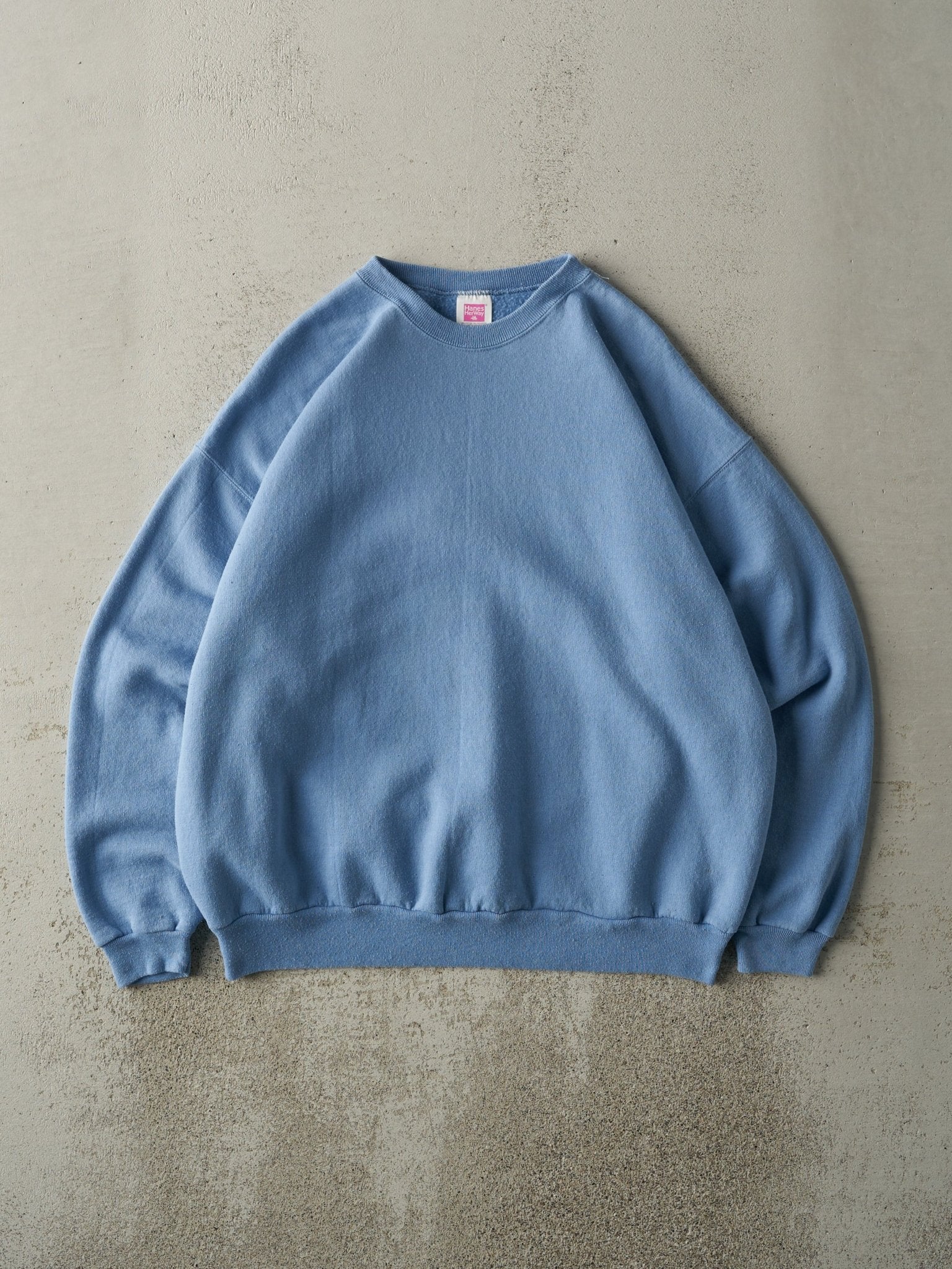 Vintage 90s Light Blue Blank Crewneck (L)