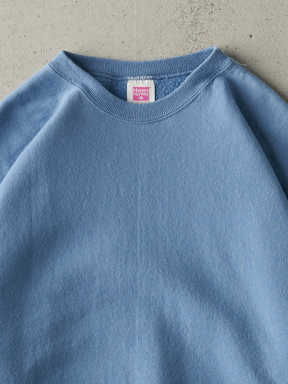 Vintage 90s Light Blue Blank Crewneck (L)