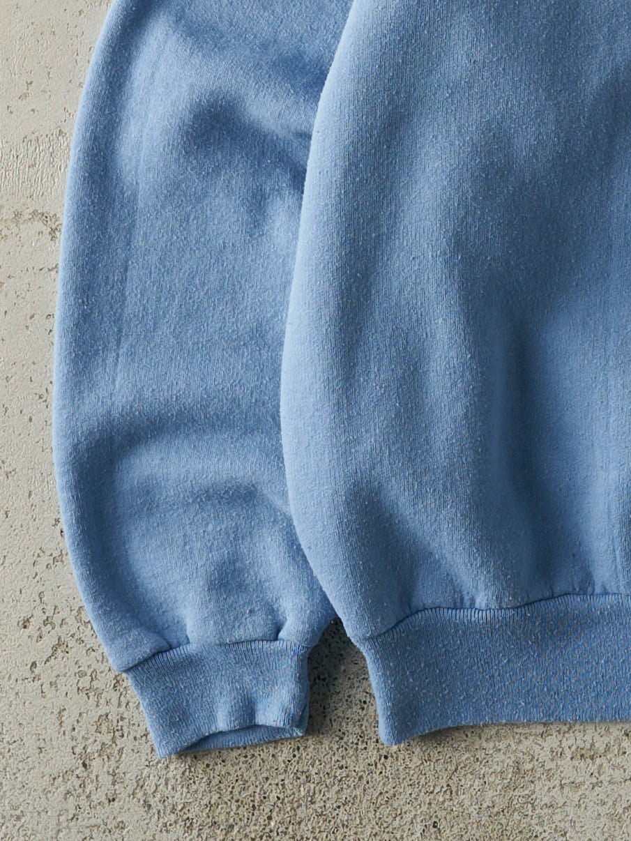 Vintage 90s Light Blue Blank Crewneck (L)