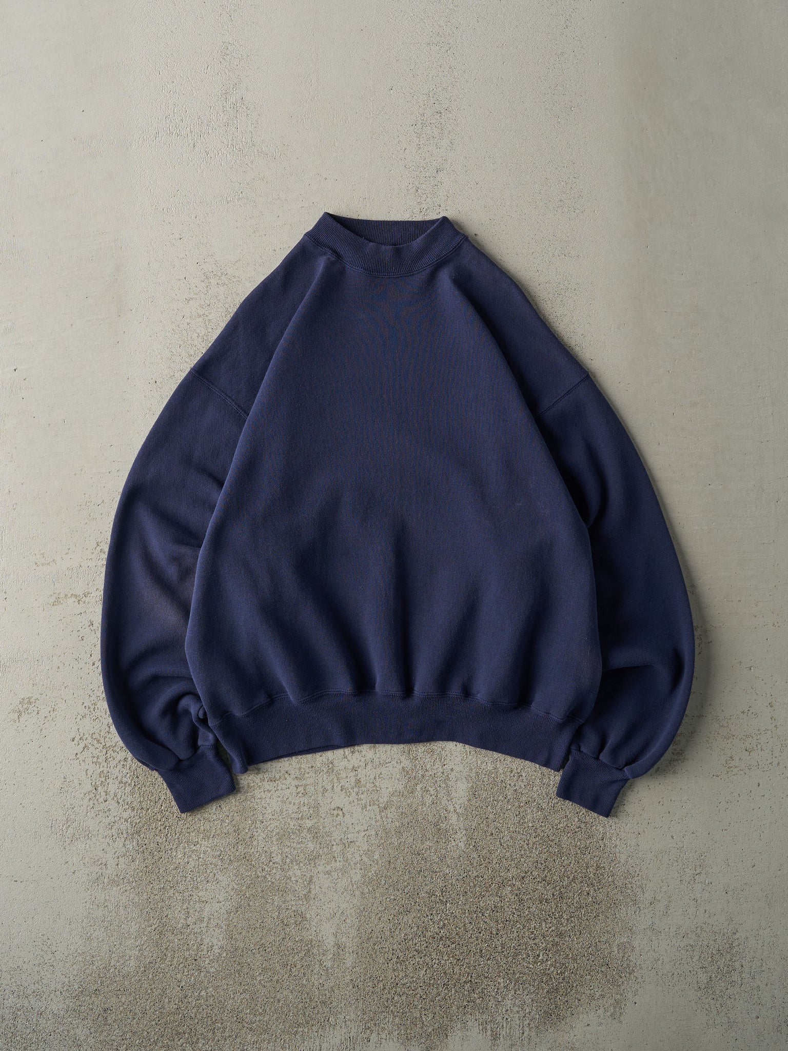 Vintage 90s Navy Blue Blank Crewneck (L)