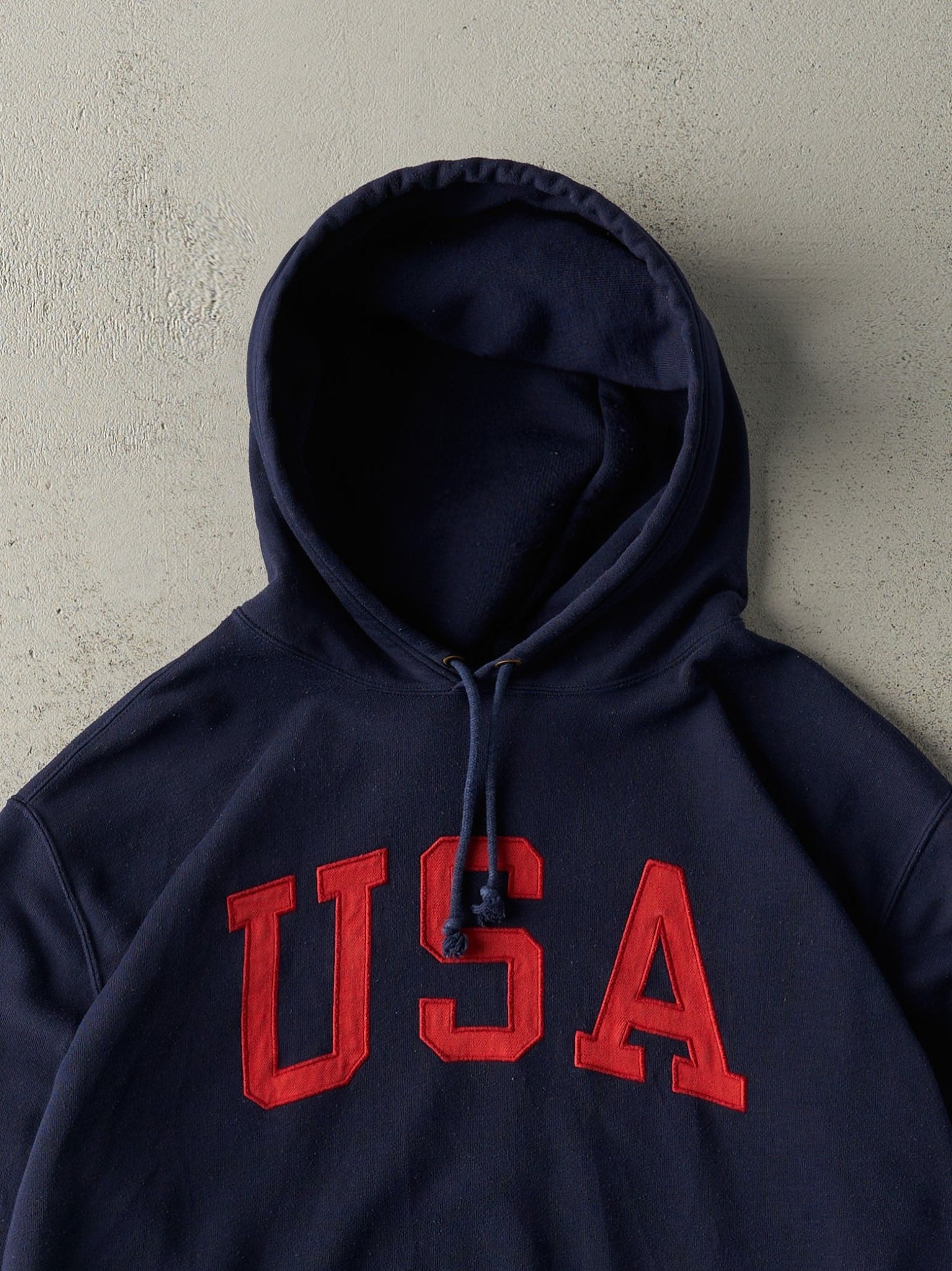 Vintage Y2K Navy Blue Polo USA Hoodie (L)