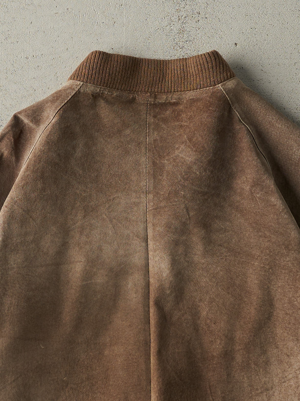 Vintage 90s Brown Peter England Suede Bomber Jacket (M)