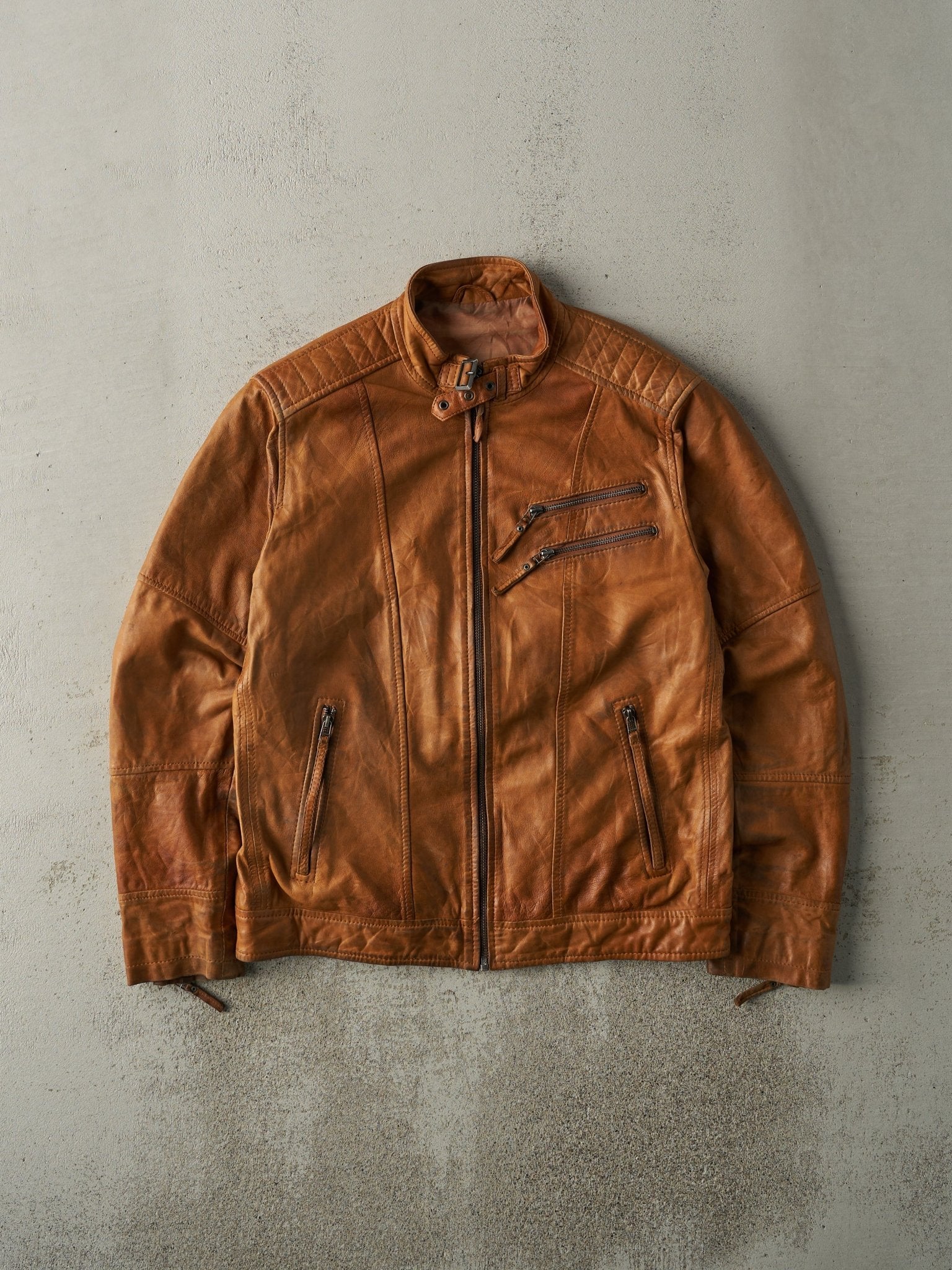 Vintage Y2K Camel Danier Leather Jacket (S)