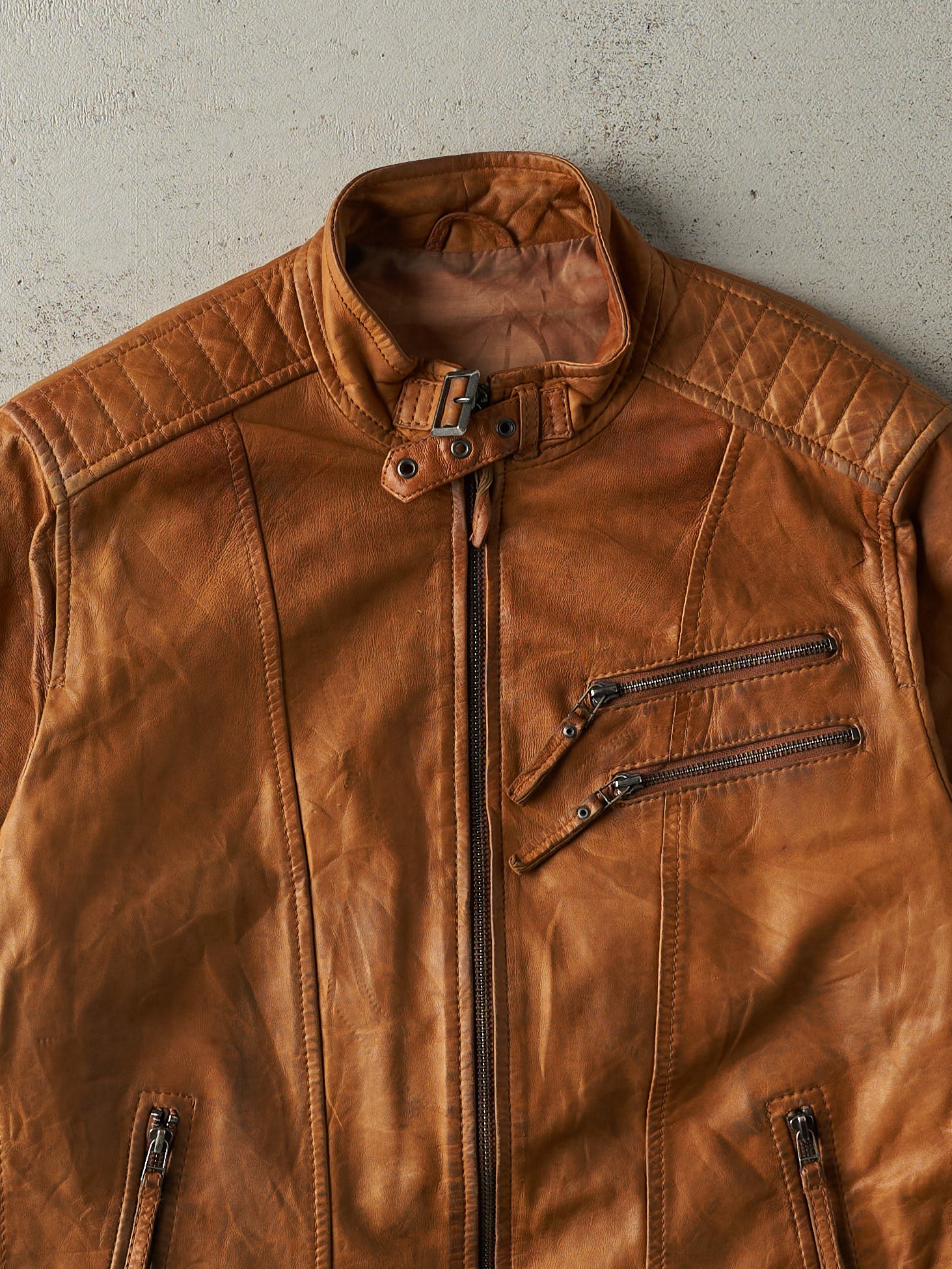 Vintage Y2K Camel Danier Leather Jacket (S)