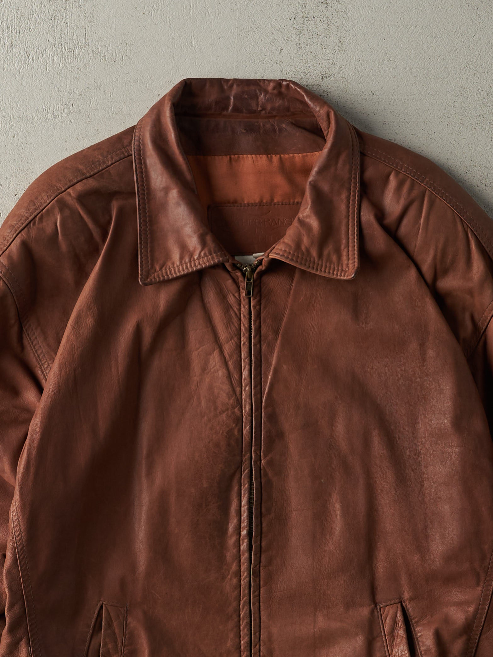 Vintage 80s Brown The Leather Ranch Leather Jacket (M/L)