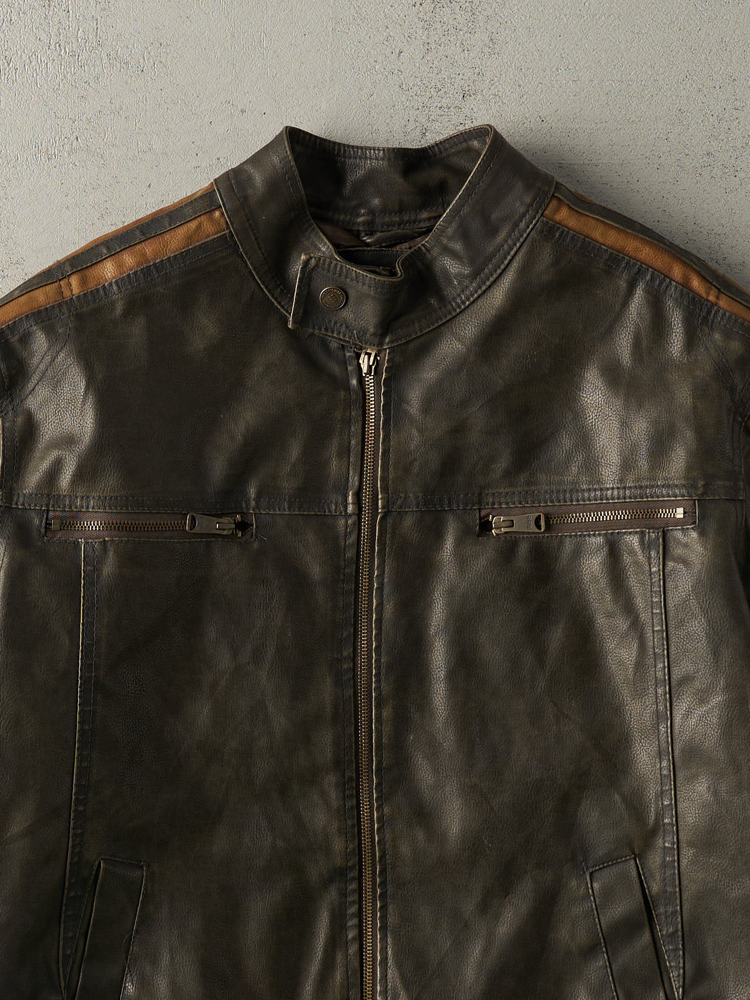 Vintage Y2K Brown Arizona Jean Co Leather Jacket (XL)