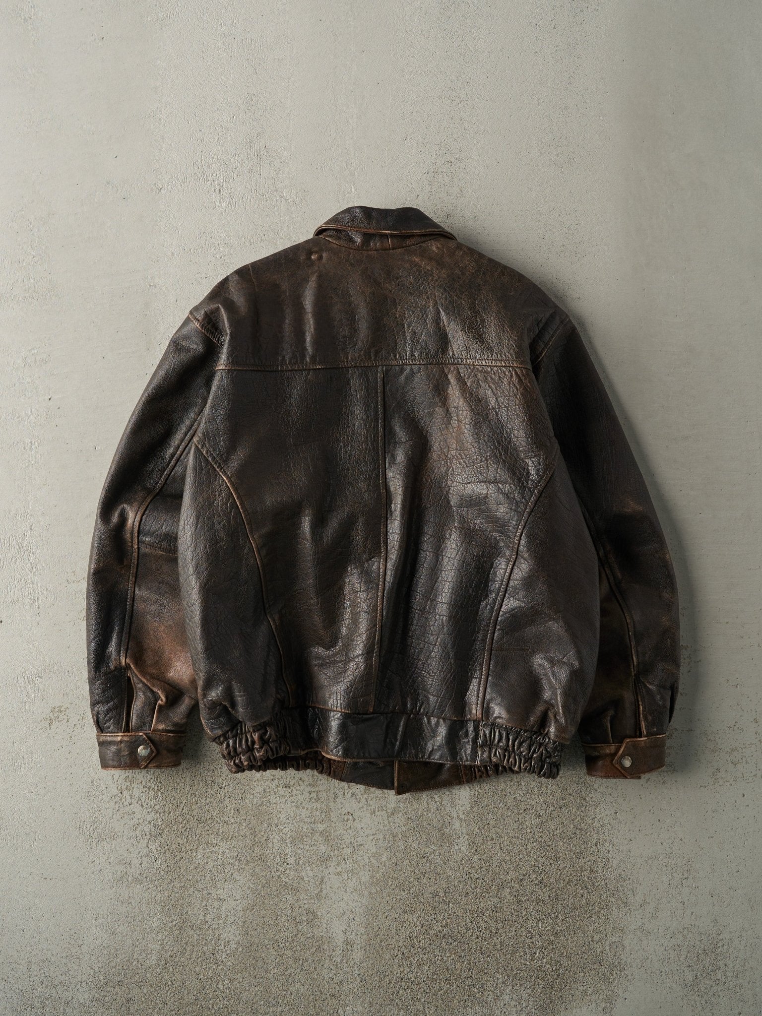 Vintage 80s Brown Unik Leather Jacket (L)