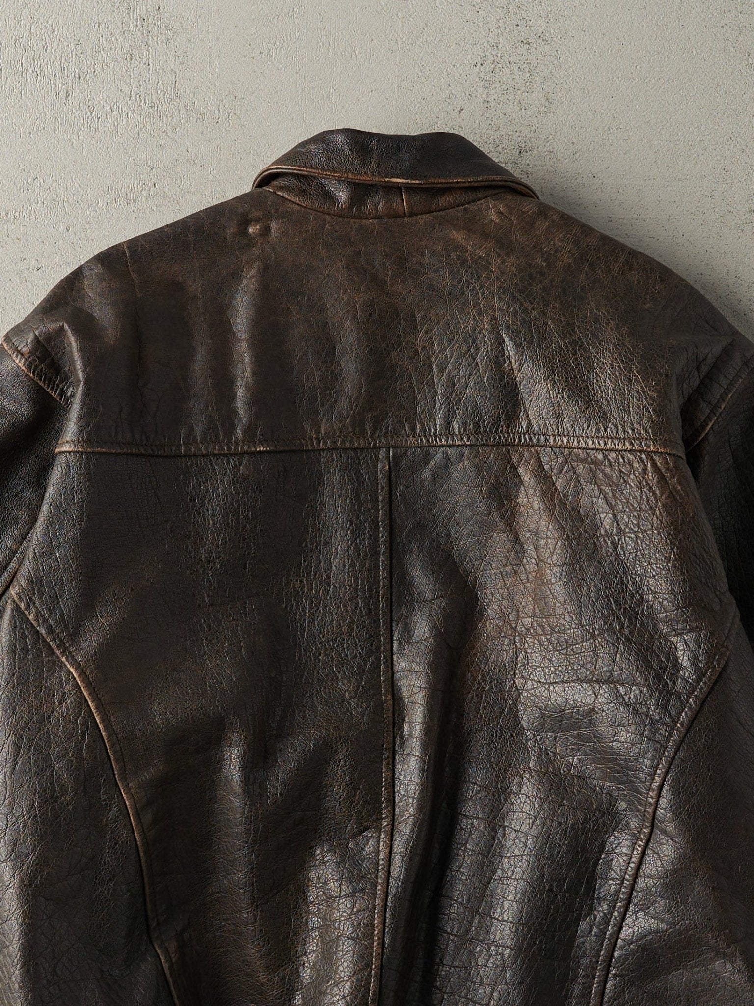 Vintage 80s Brown Unik Leather Jacket (L)