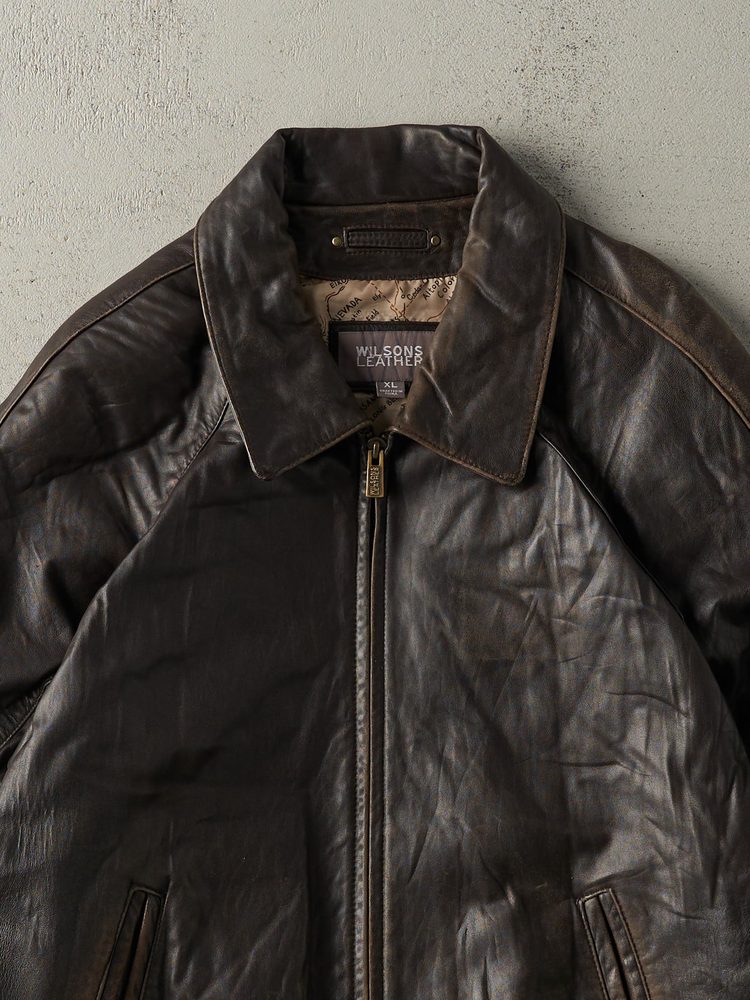 Vintage Y2K Brown Wilsons Leather Jacket (M)