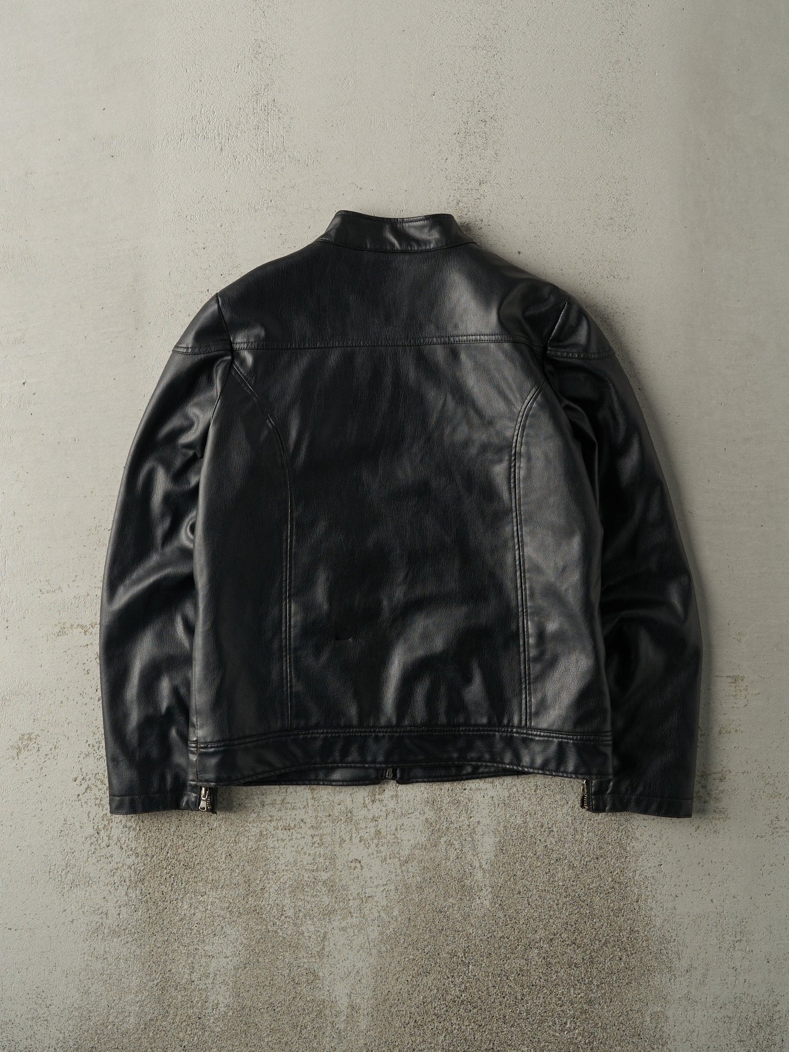 Vintage Y2K Black Spanish Harlem Leather Biker Jacket (S)