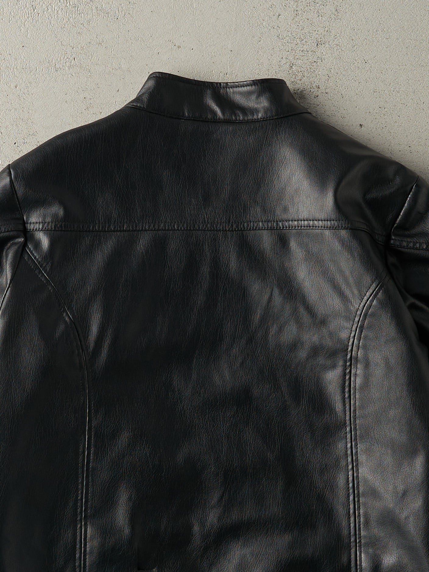 Vintage Y2K Black Spanish Harlem Leather Biker Jacket (S)