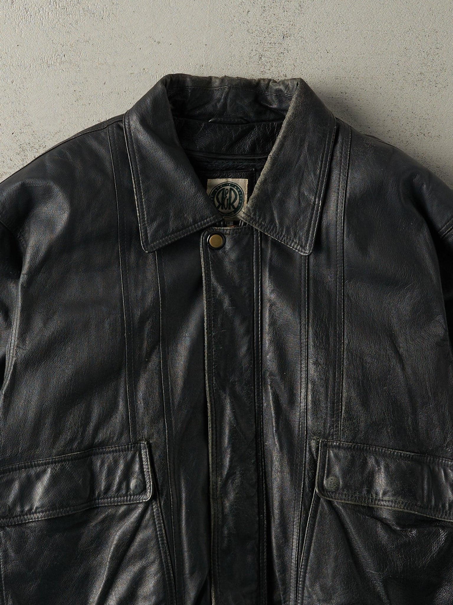 ジャケット・アウター 90s vintage ramb Leather blouson BLK M Vintage Black Lambskin Leather Jacket: 90s Oversized Retro Coat - Etsy