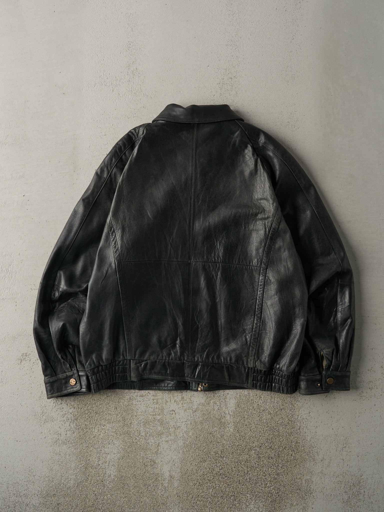 Vintage 90s Black Wilson's Leather Jacket (XL)