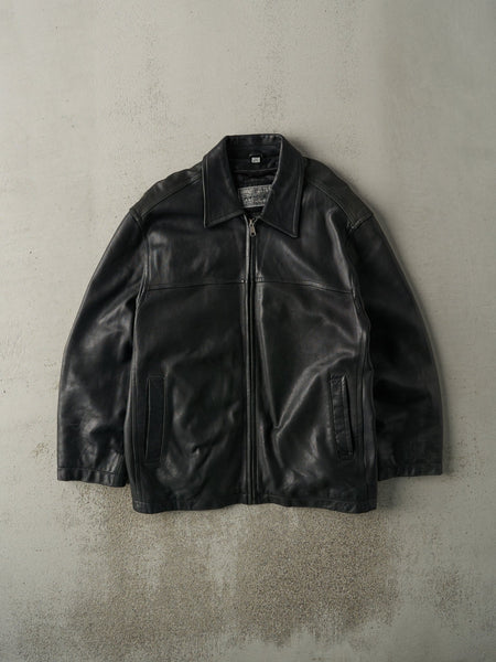 Vintage 90s Black Sawyer of Napa Leather Jacket (L) – Rebalance