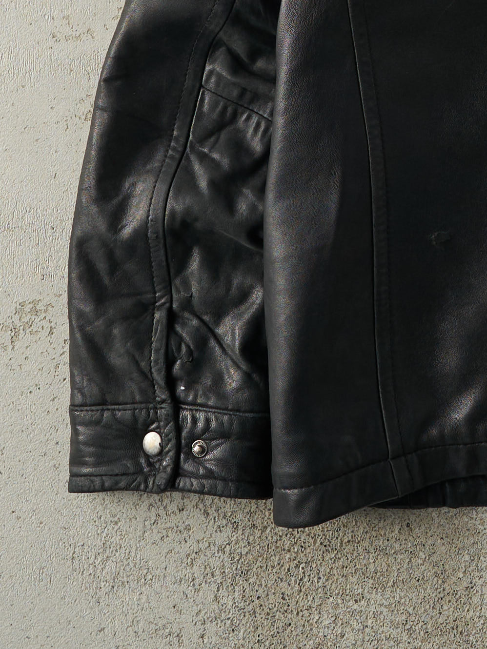 Vintage Y2K Black Boulevard Club Leather Jacket (L)