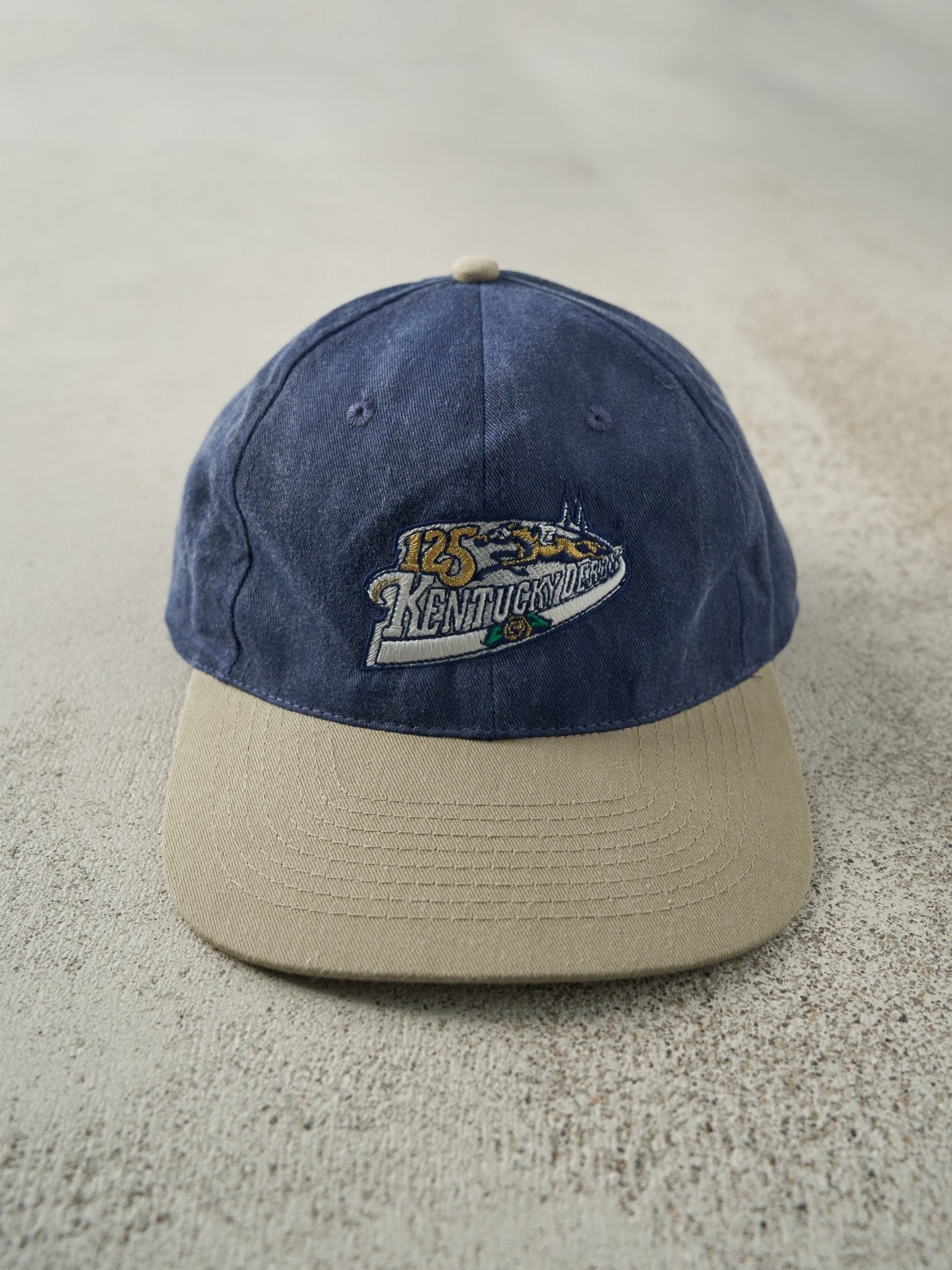 Vintage 99' Blue & Beige Kentucky Derby Strapback Hat