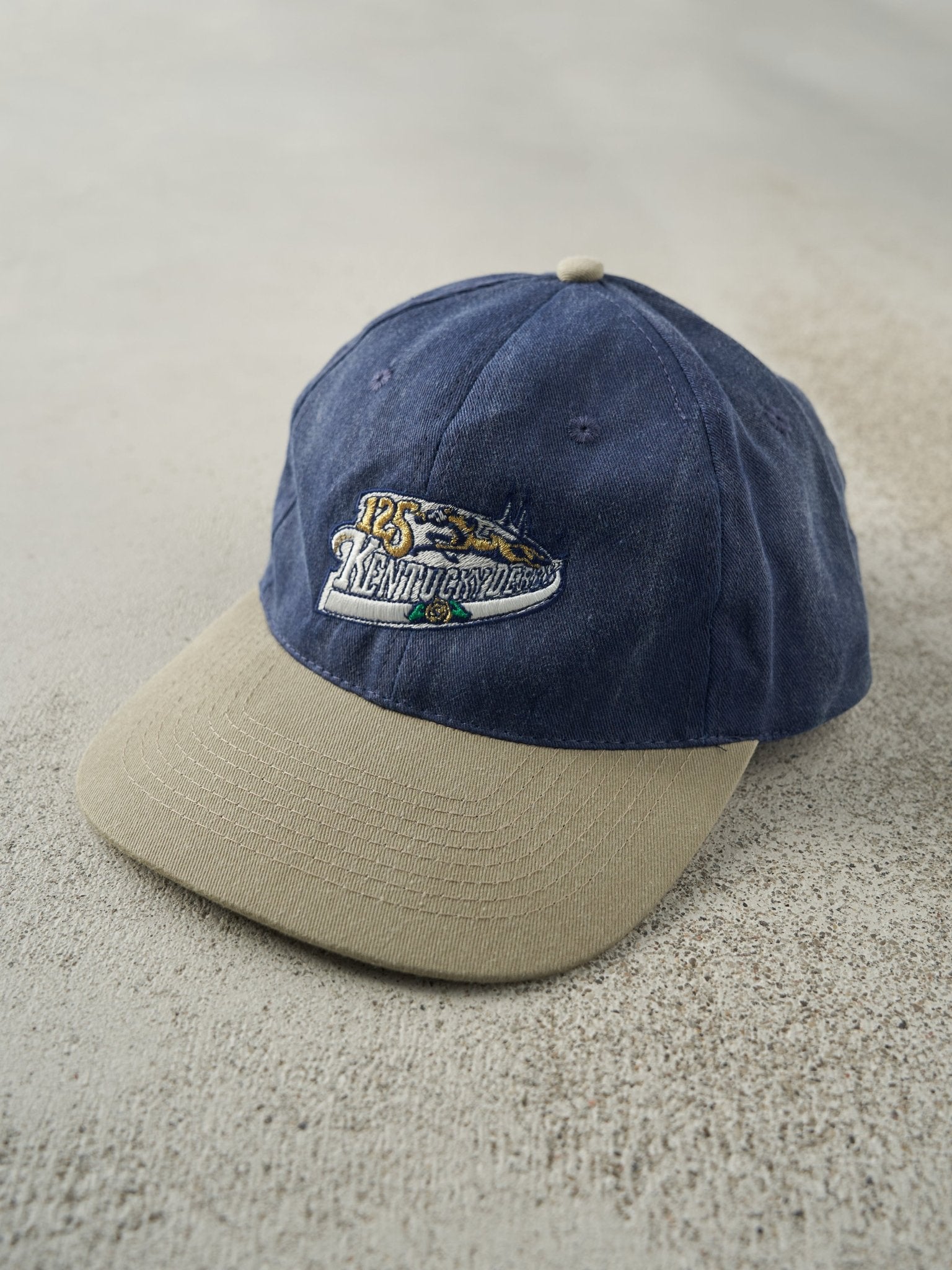 Vintage 99' Blue & Beige Kentucky Derby Strapback Hat