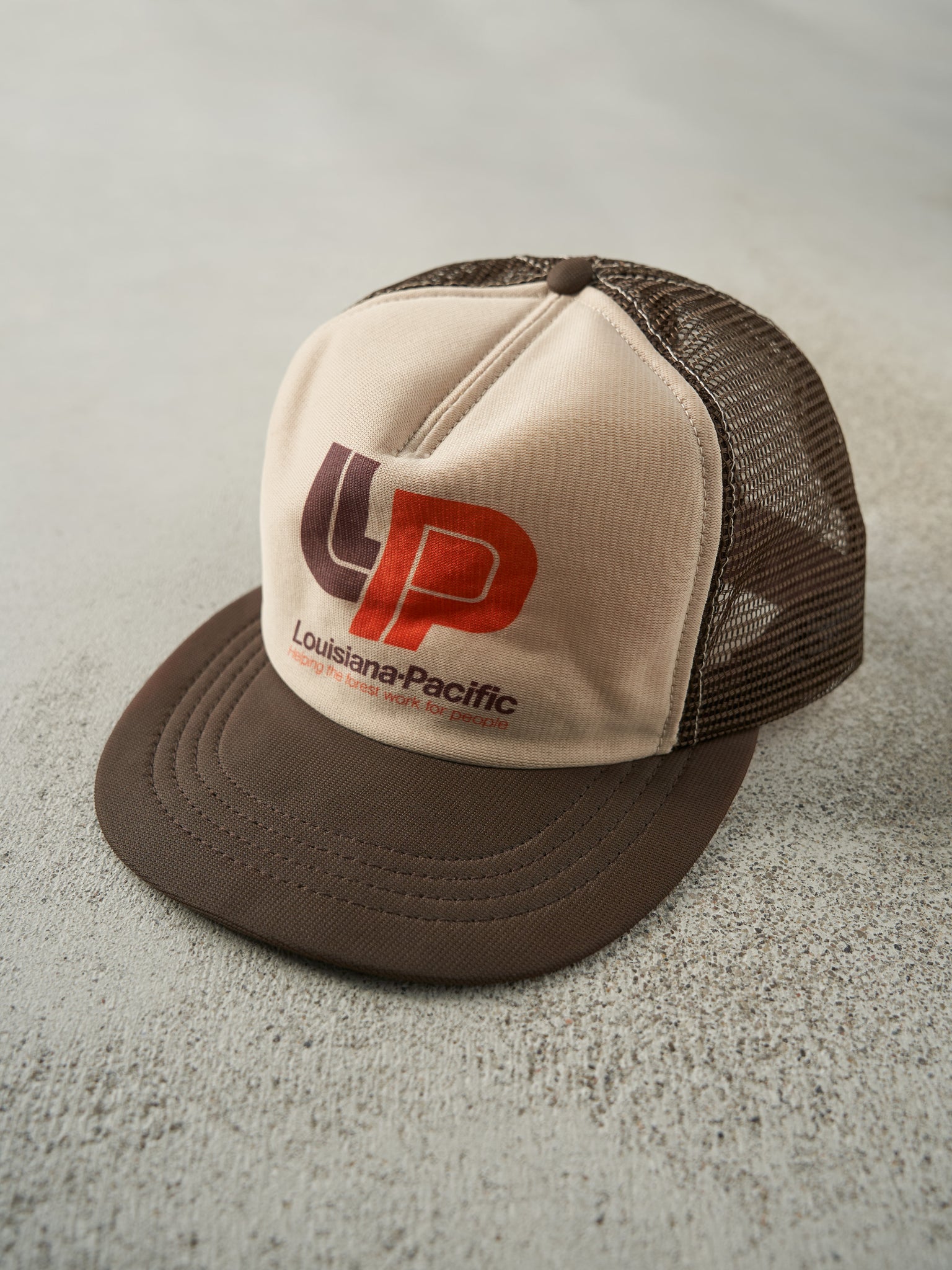 Vintage 80s Brown Louisiana-Pacific Foam Trucker Hat