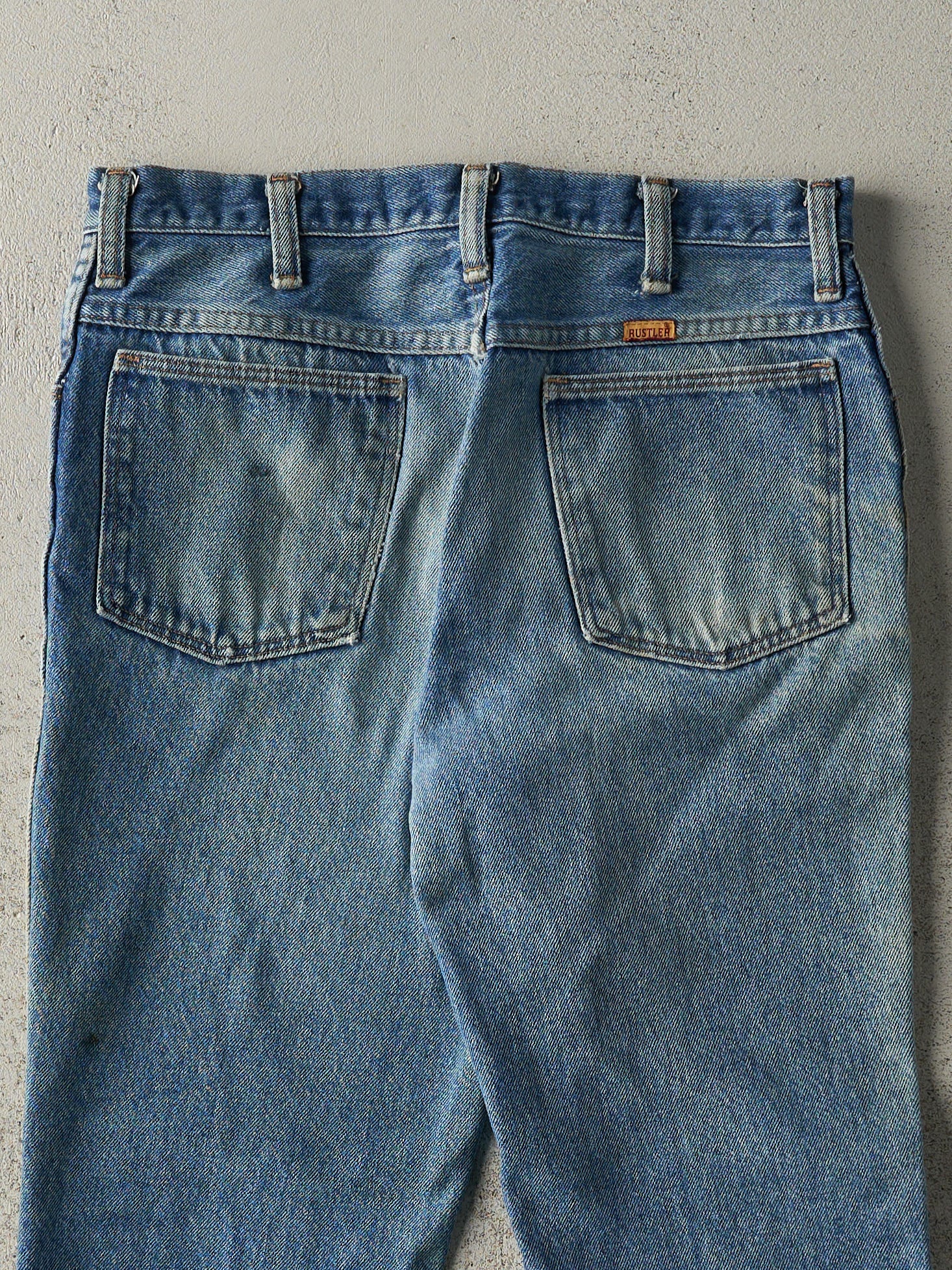 Vintage 80s Light Wash Rustler Jeans (30x28.5)