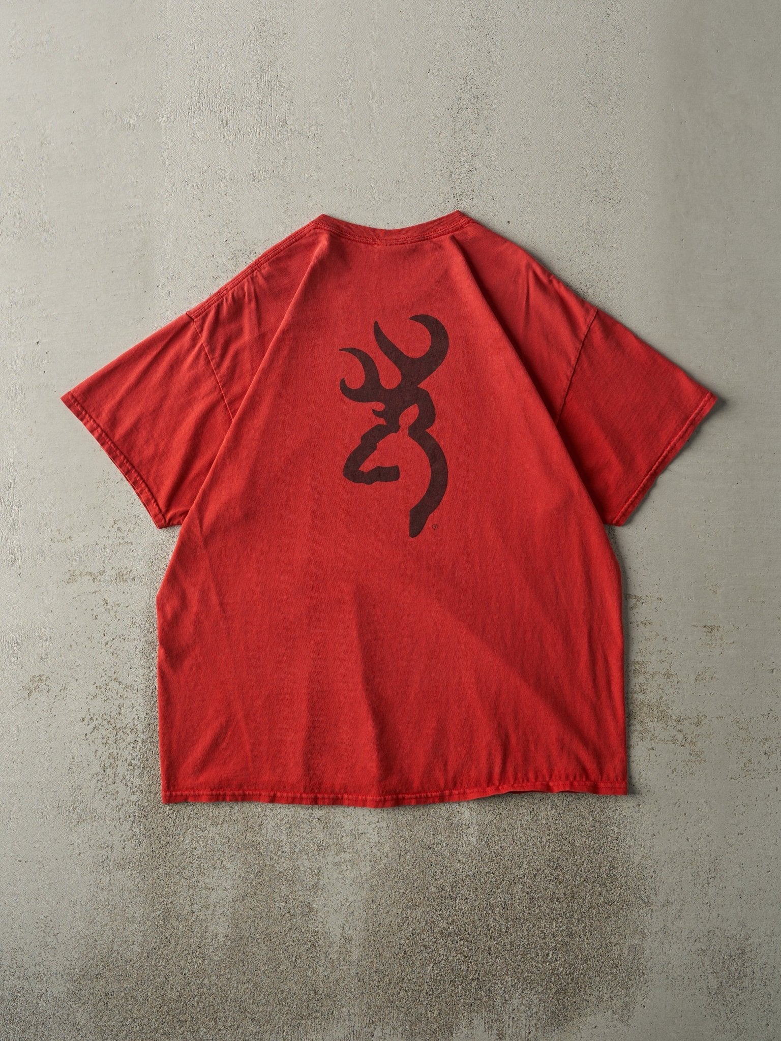 Vintage Y2K Red Browning Logo Tee (L)