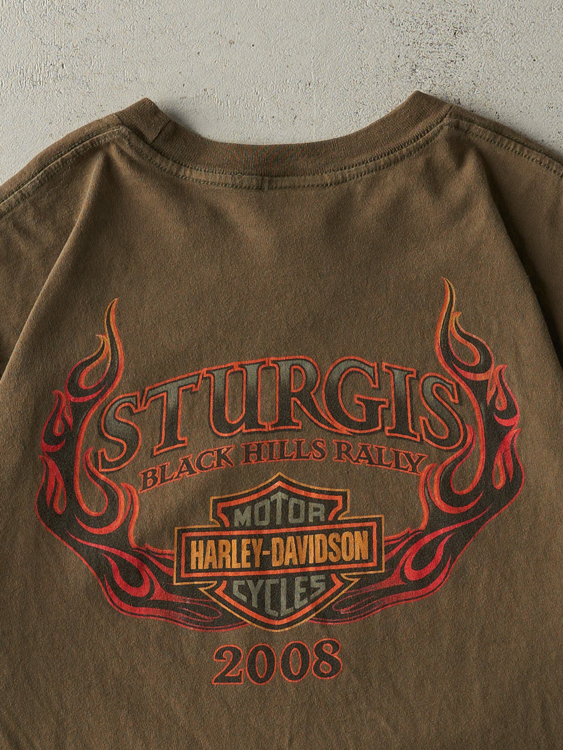 Vintage 08' Green Harley Davidson Sturgis Black Hills Rally Tee (L)