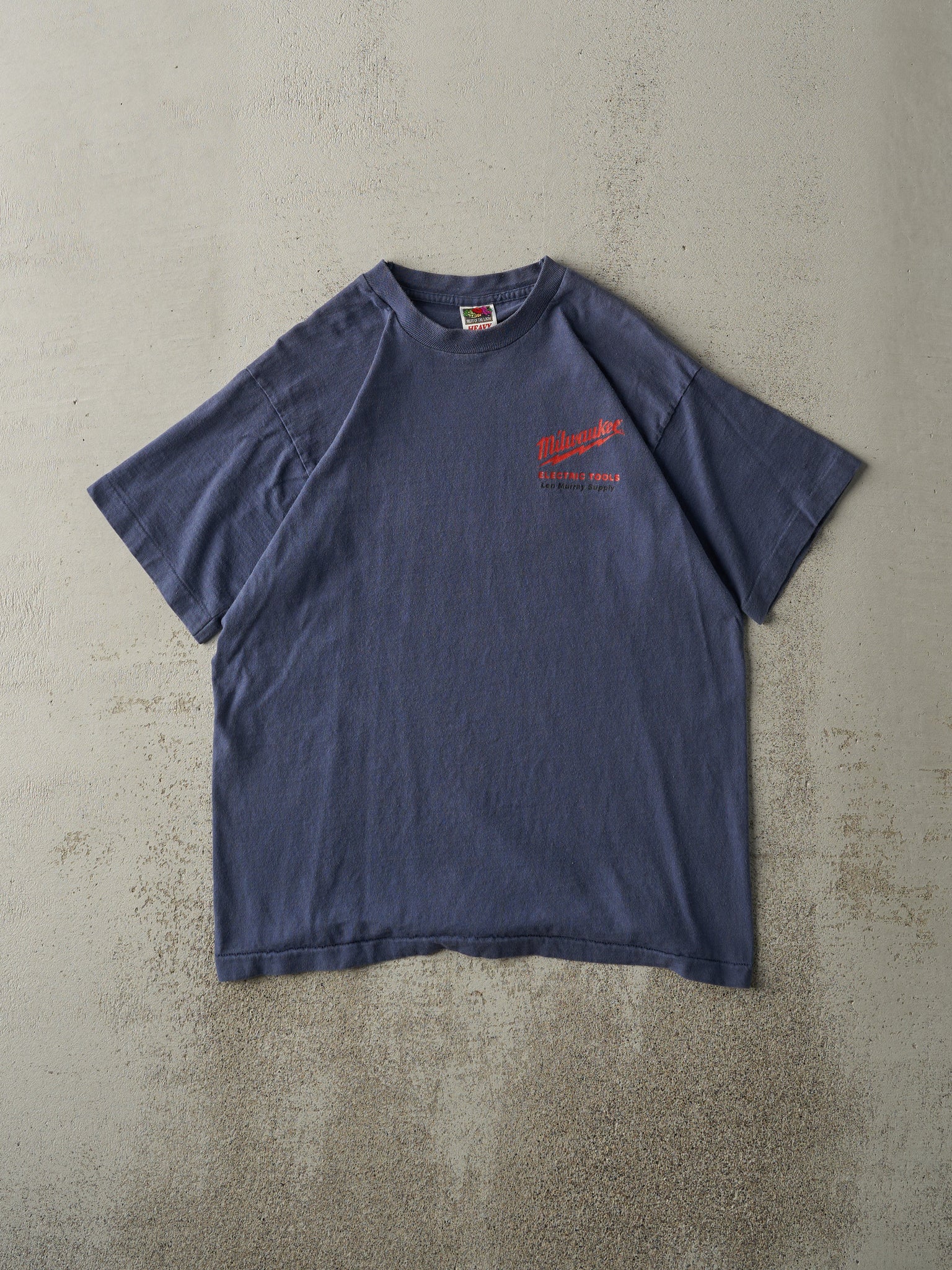 Vintage 90s Navy Blue Milwaukee Single Stitch Tee (M)