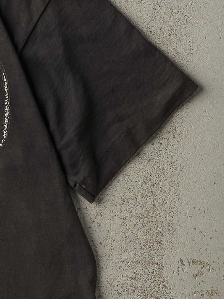 Vintage 90s Faded Black Hollywood Beach Single Stitch Tee (M/L)