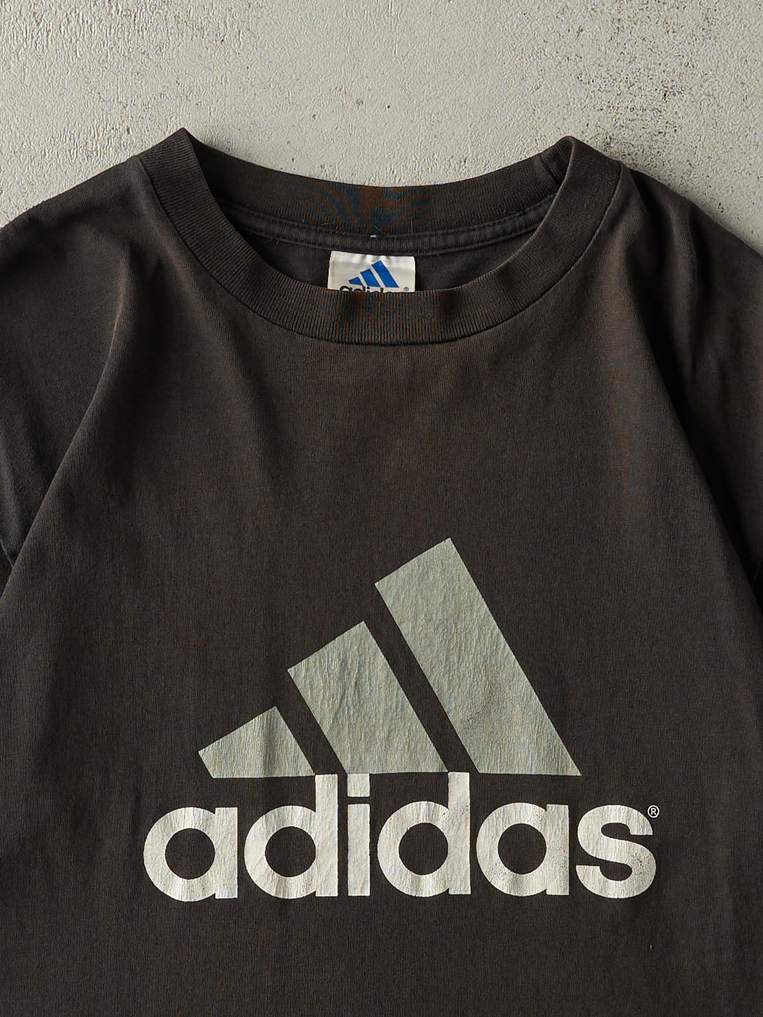 Vintage Y2K Black Adidas Logo Tee (M)