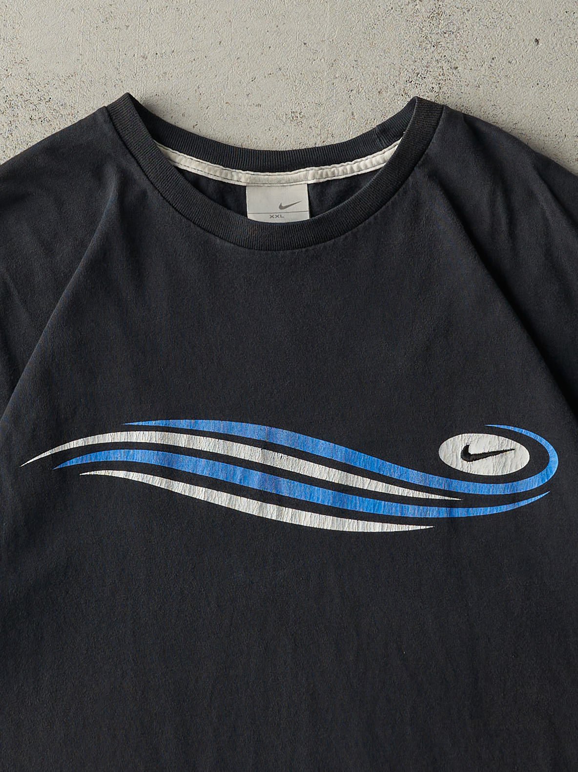 Vintage Y2K Black Nike Logo Tee (L)