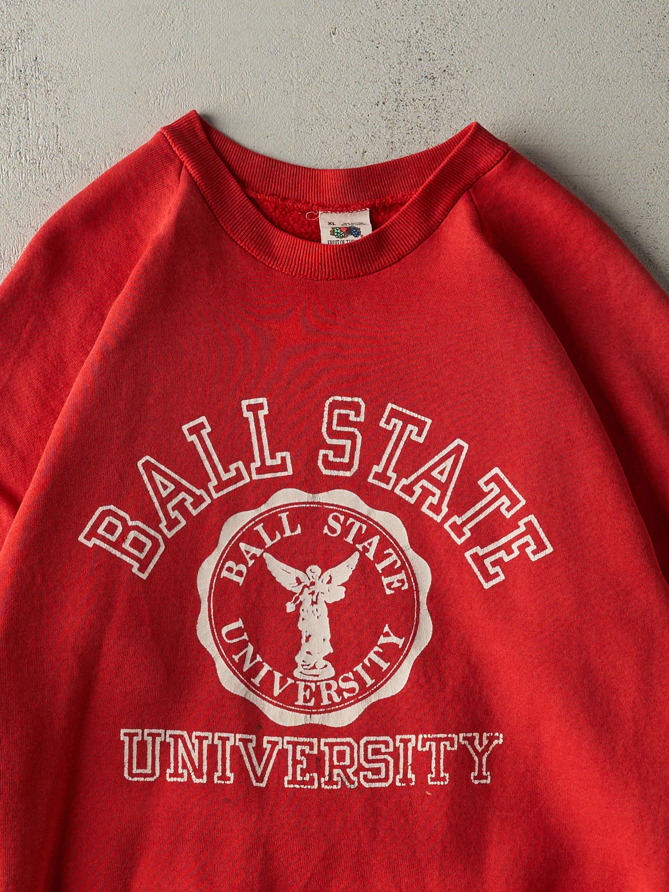 Vintage 80s Red Ball State University Crewneck (L)