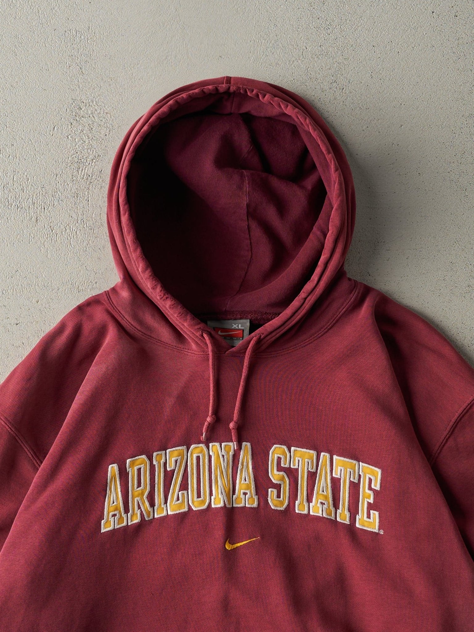 Vintage Y2K Burgundy Arizona State Nike Swoosh Hoodie (XL/XXL)