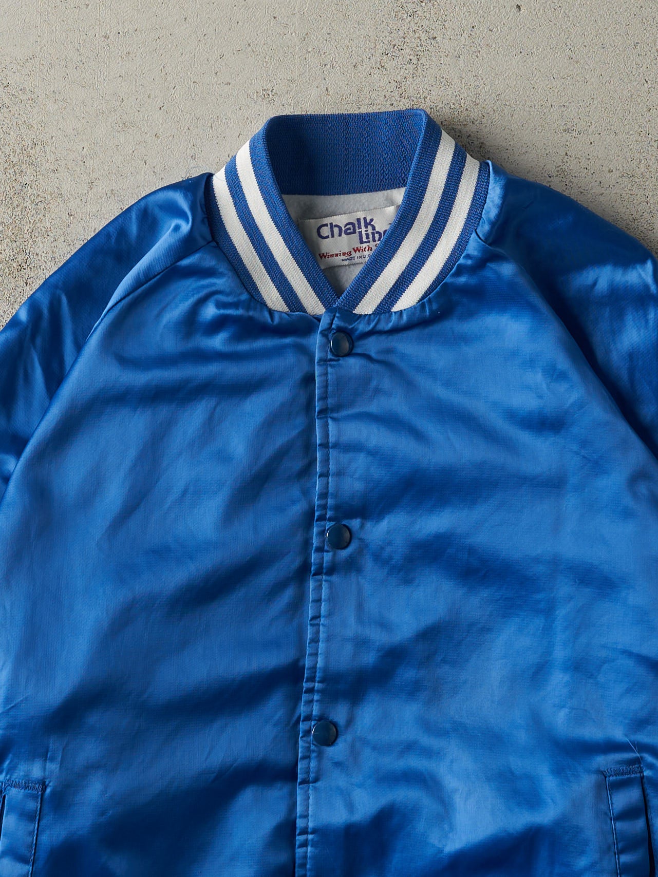 Vintage 80s Blue Kentucky Wildcats Satin Bomber Jacket (L)