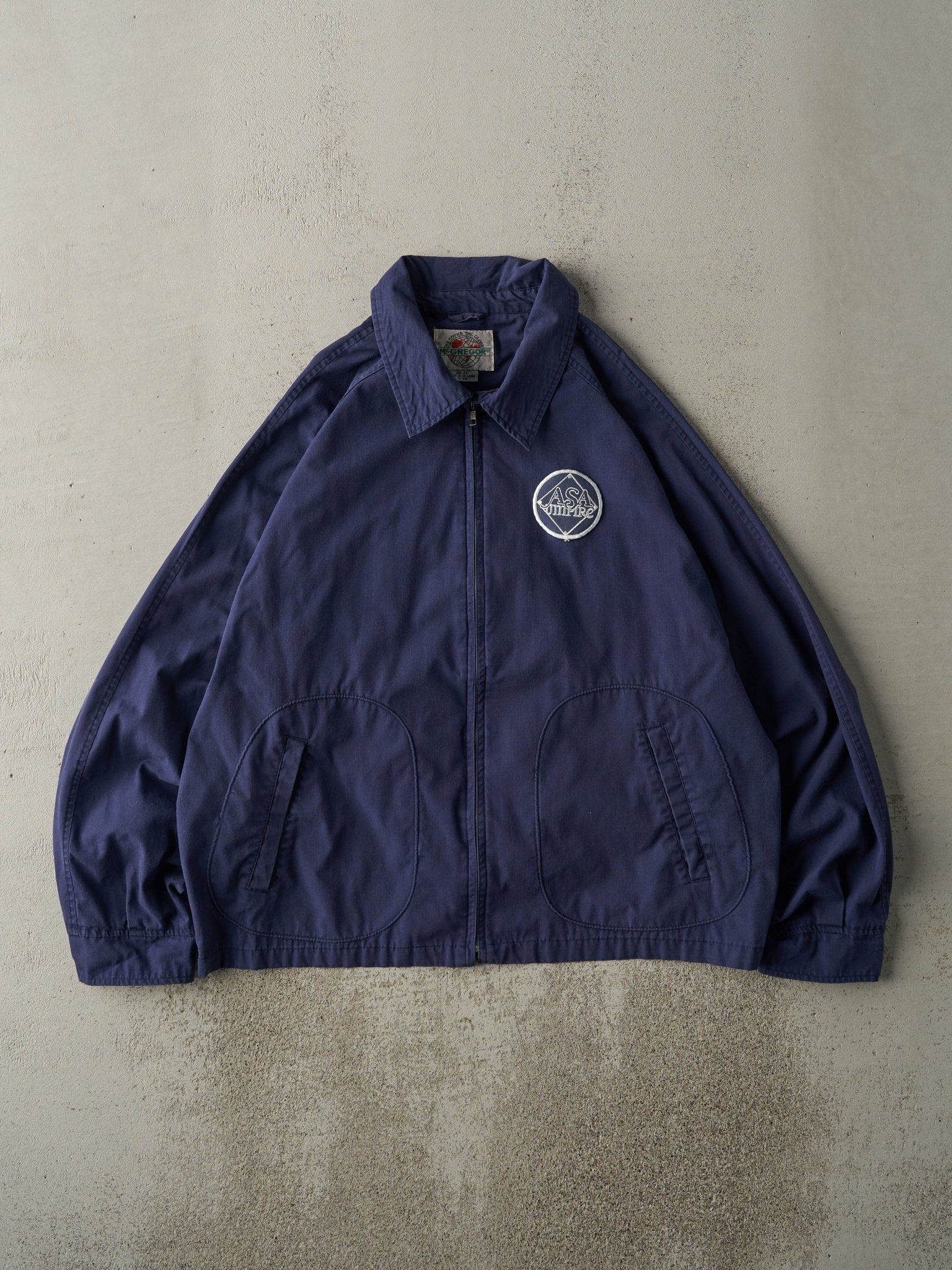 Vintage 90s Navy Blue ASA Umpire Work Jacket (XL)