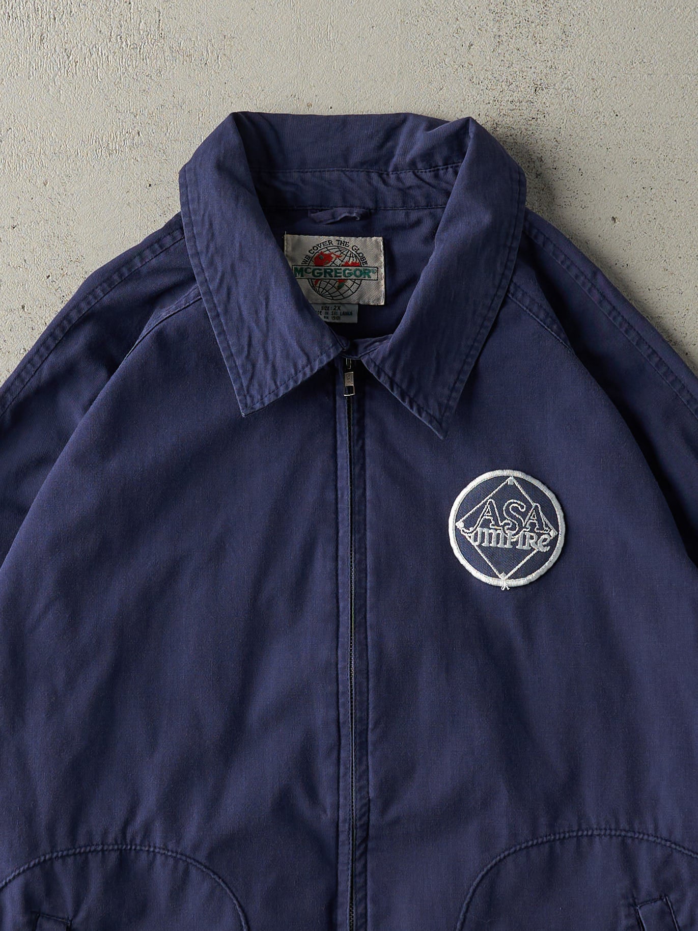 Vintage 90s Navy Blue ASA Umpire Work Jacket (XL)