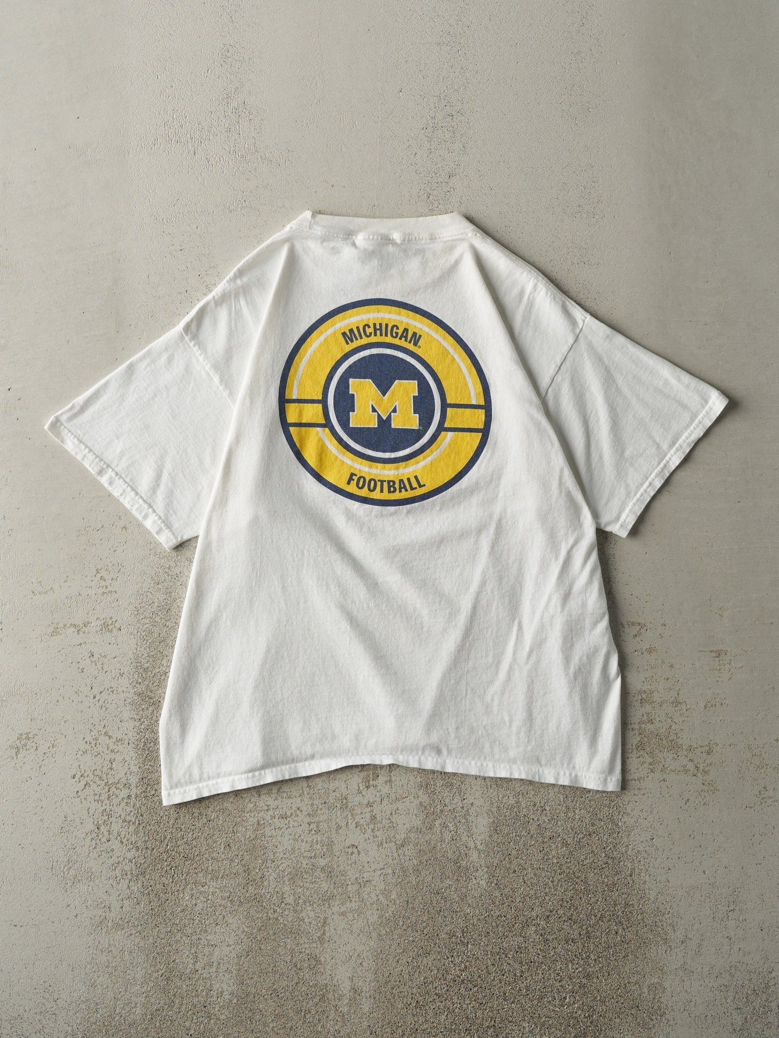 Vintage Y2K White Michigan Wolverines Nike Swoosh Tee (M)