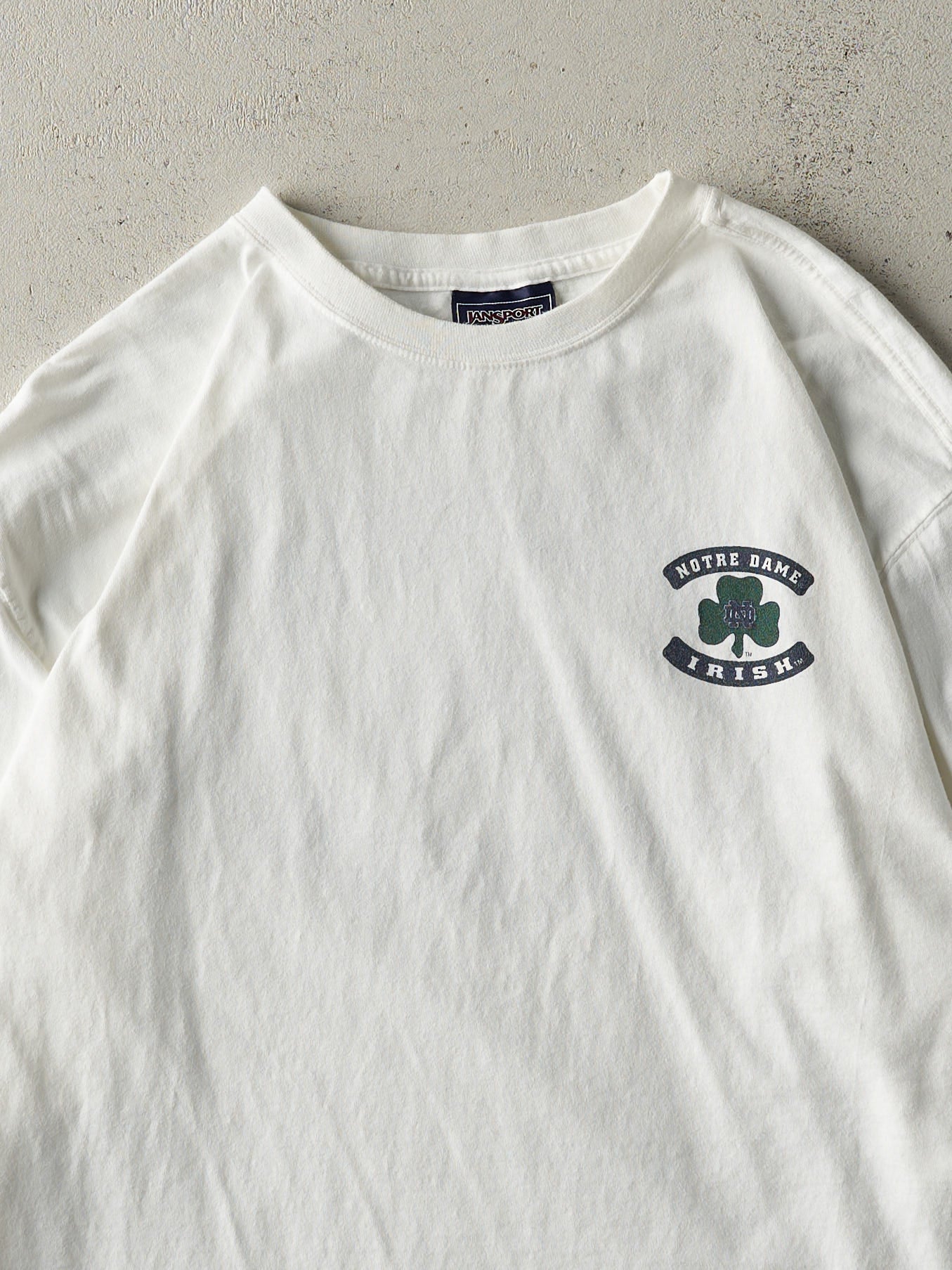 Vintage Y2K White Notre Dame Fighting Irish Long Sleeve (L)